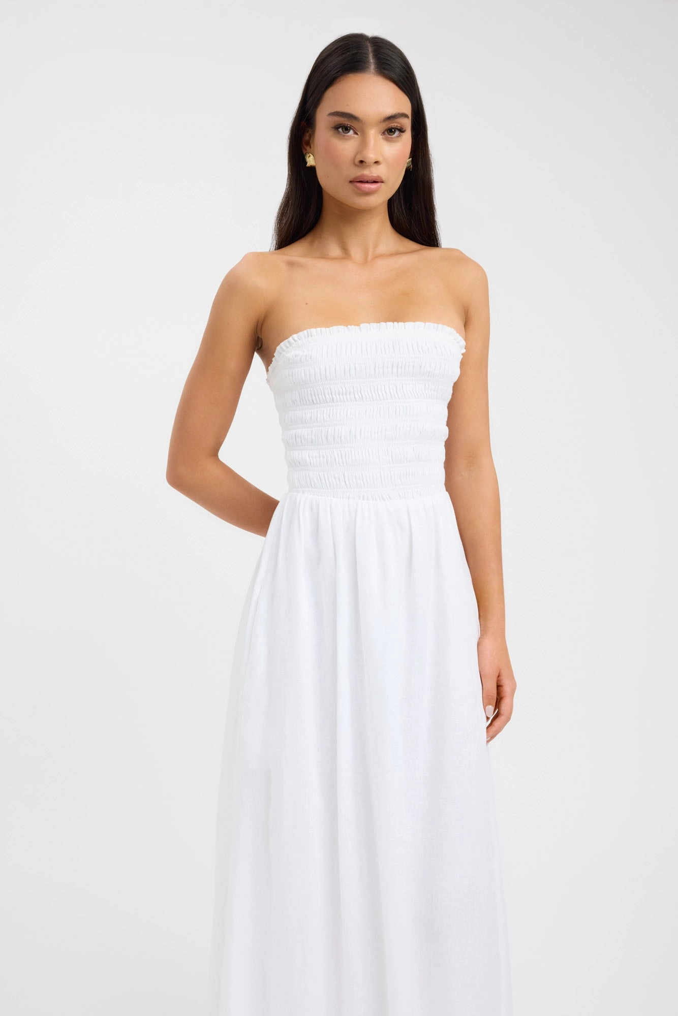 Breathable Goods Tahiti Shirred Dress