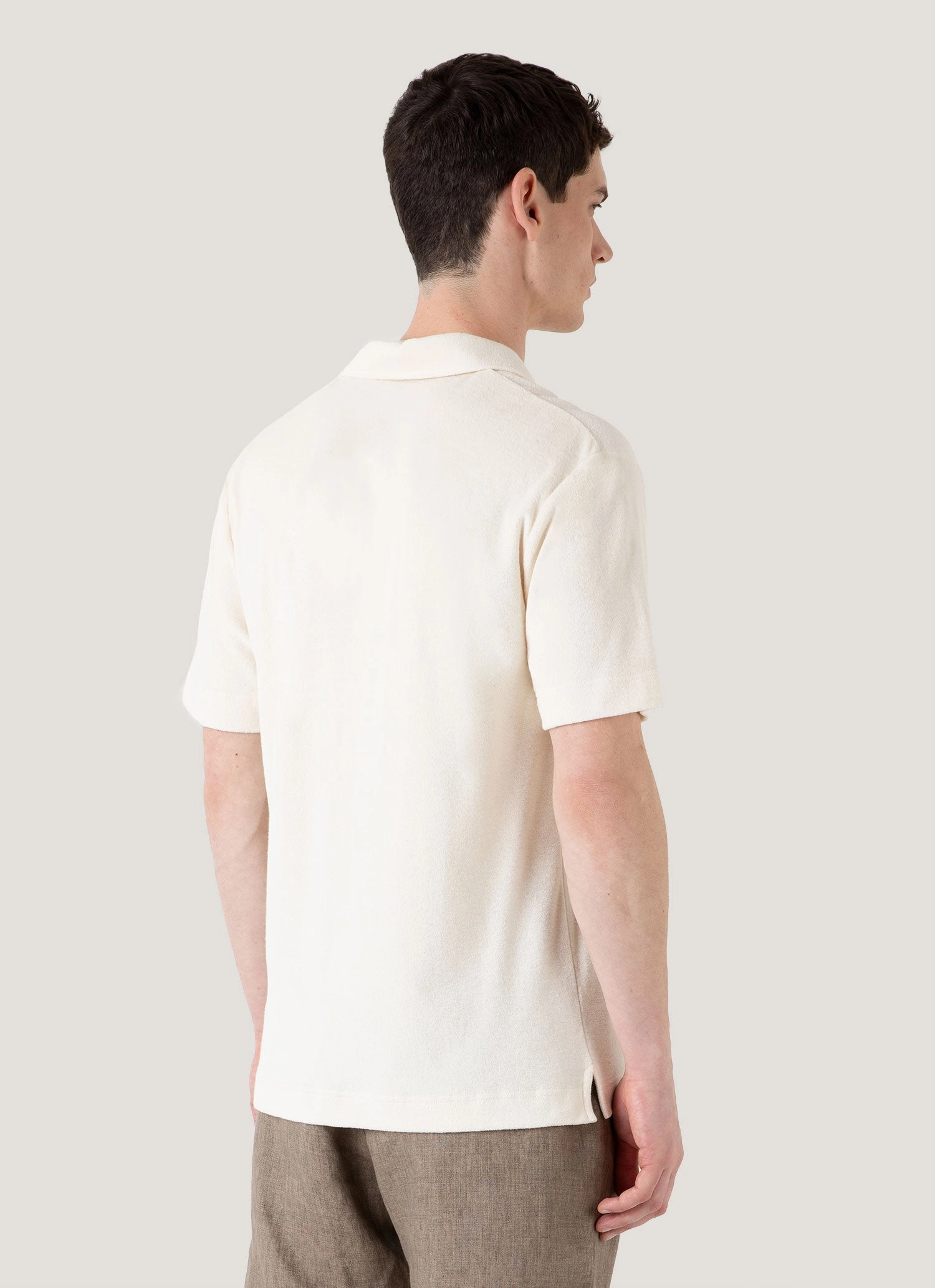 Breathable Shape Men's Undyed Towelling Polo Shirt in Undyed