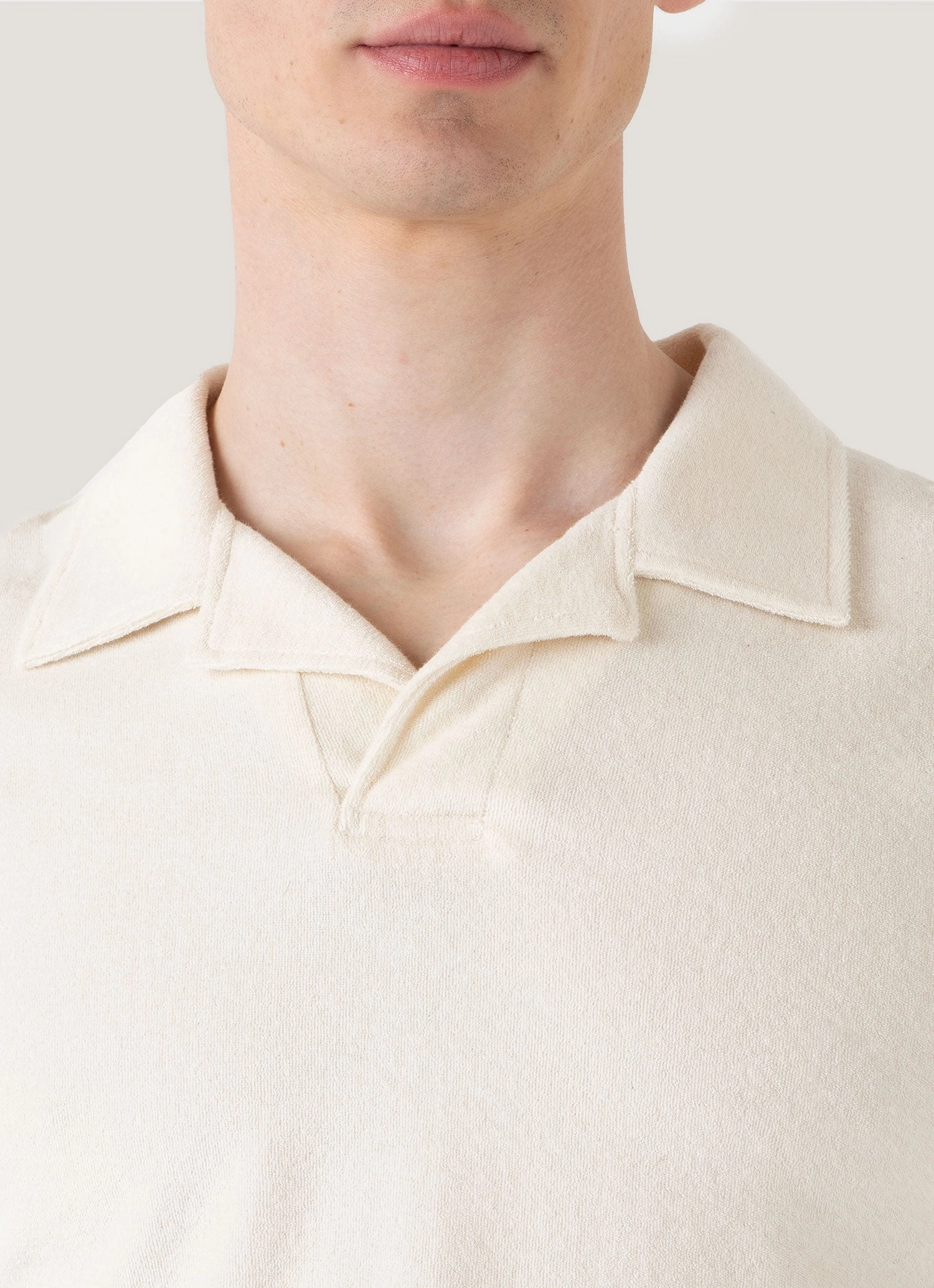 Breathable Shape Men's Undyed Towelling Polo Shirt in Undyed