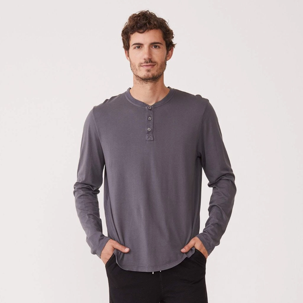Breathable Style Long Sleeve Henley