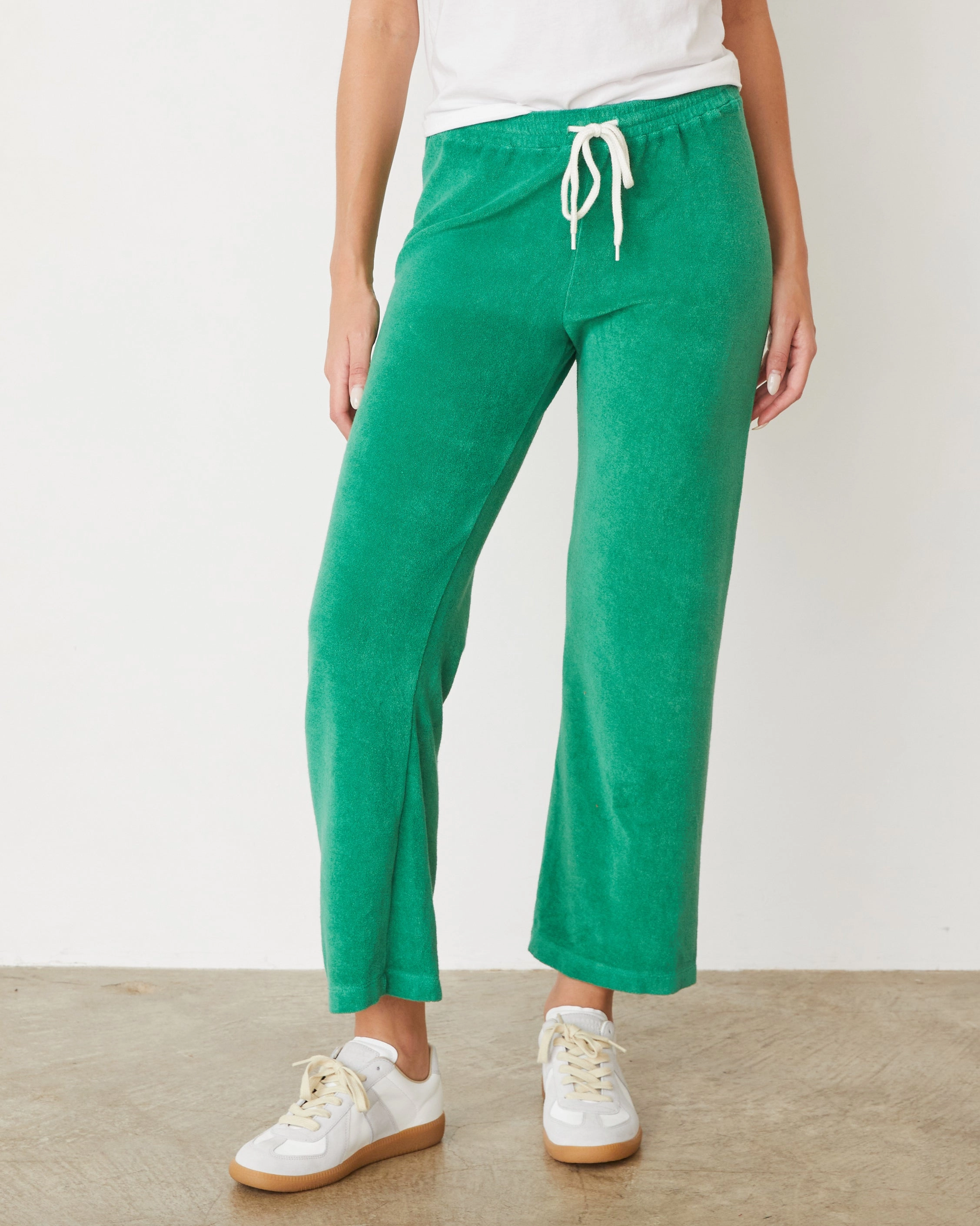 Breathable Terry Cloth Crop Pant