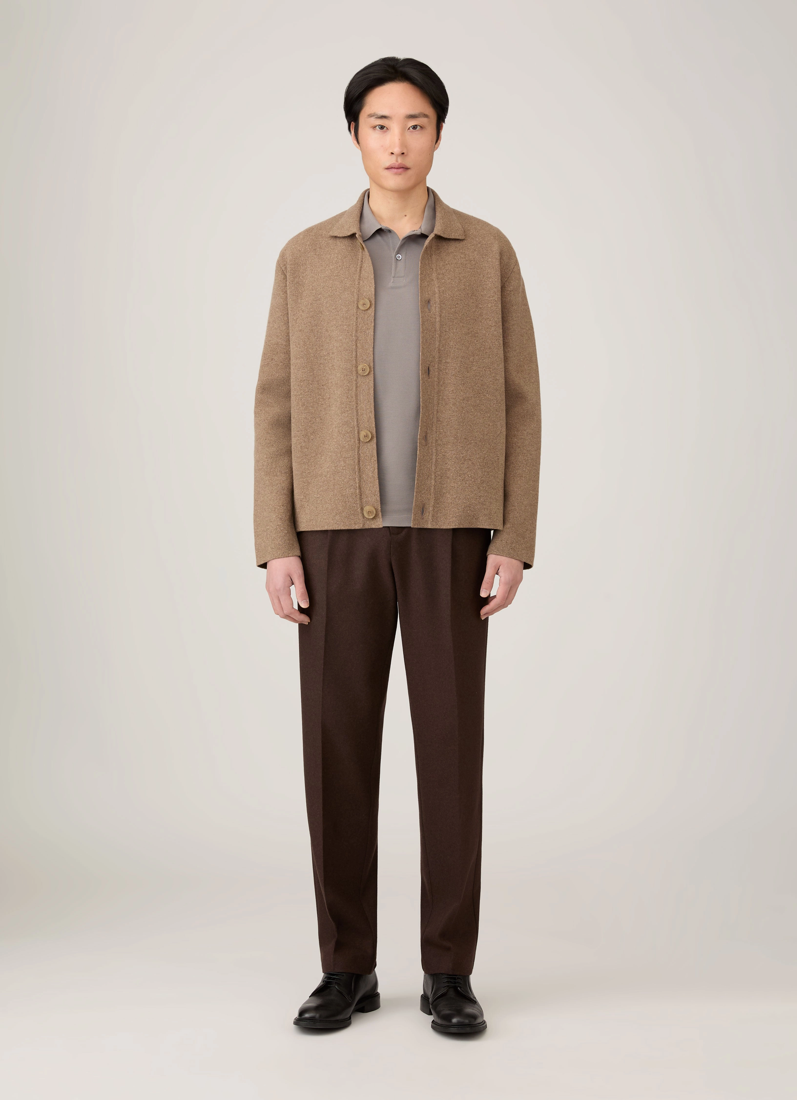 Breathable Wear Casual Men's Piqu?? Polo Shirt in Iron Grey