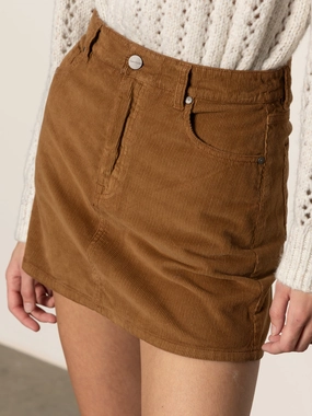 Briar Corduroy Mini Skirt Bronze Bold Edge Bold Cut