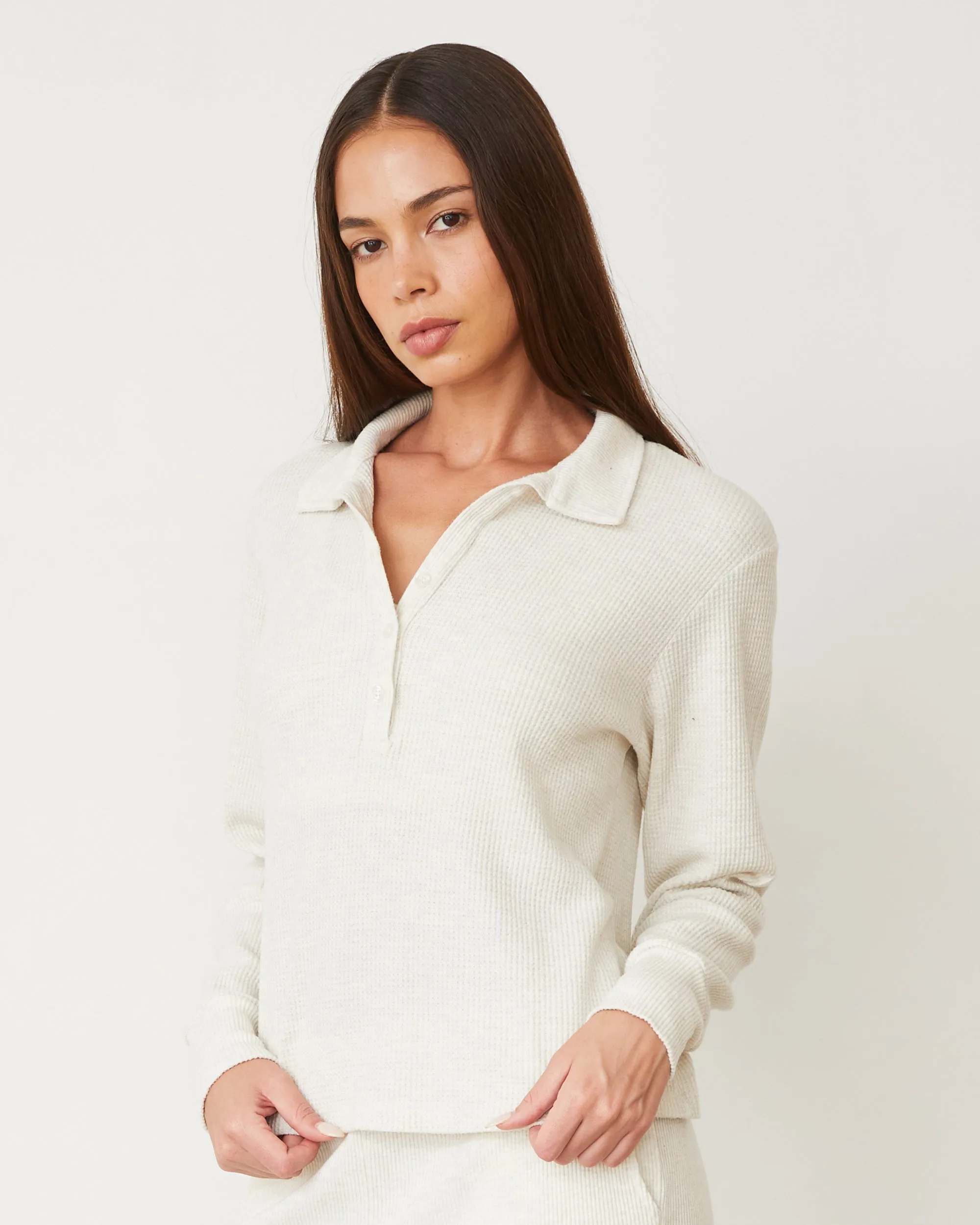 Brushed Thermal Henley Timeless Look