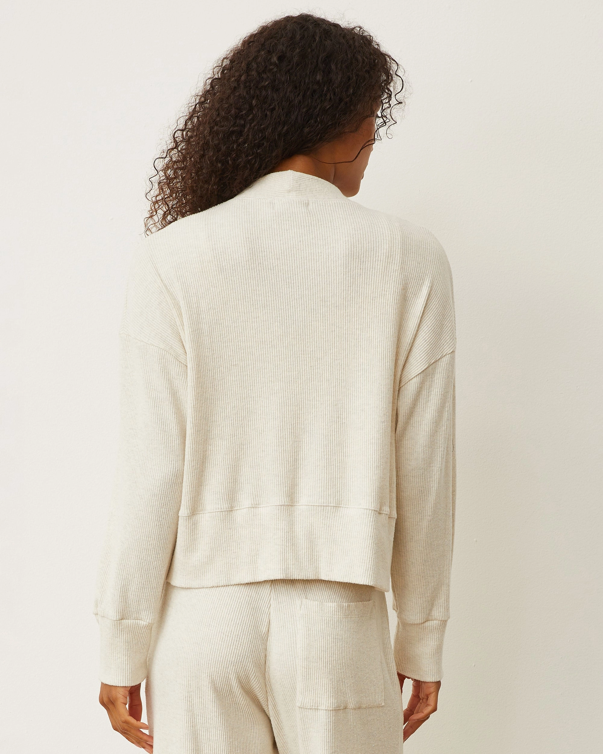 Brushed Rib Cardigan Tailored Profile