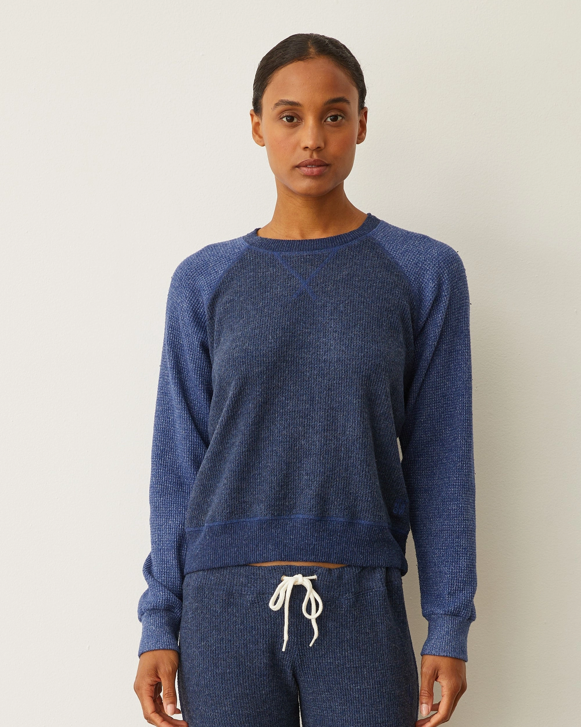 Stylish Customer Responsible Fabric Brushed Thermal Color Block Raglan