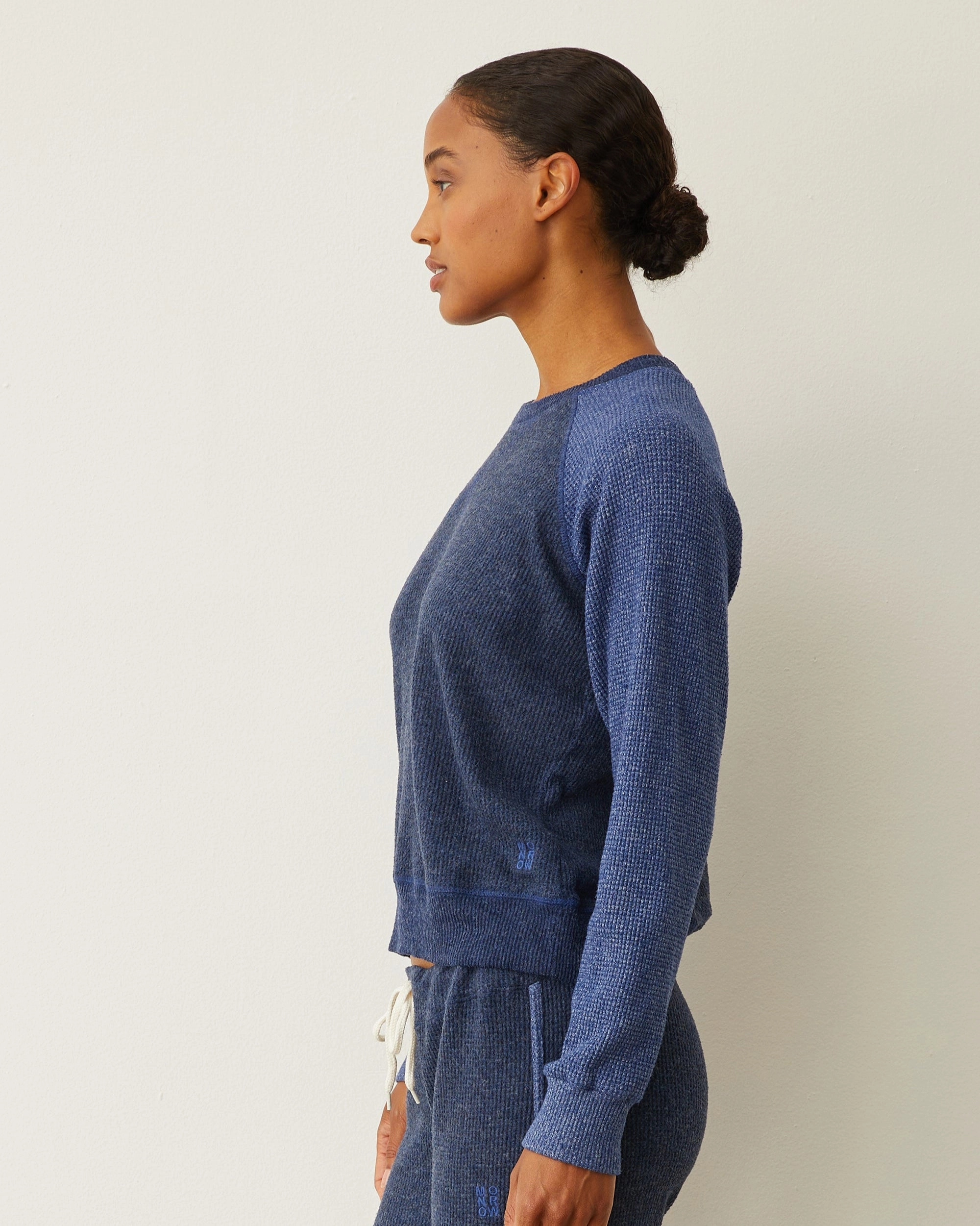 Brushed Thermal Color Block Raglan Flowy Fabrics