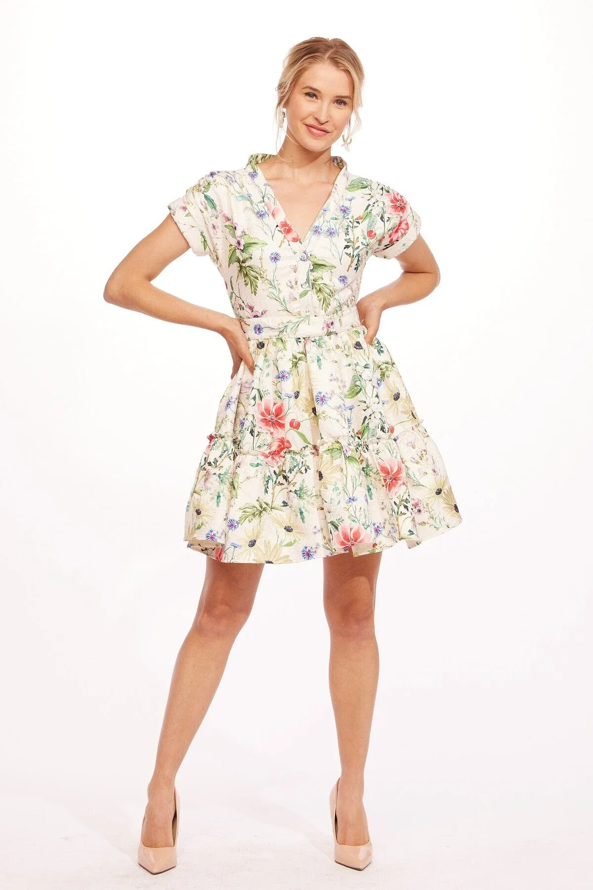 Button up Ulani Dress - Pink Magnolia