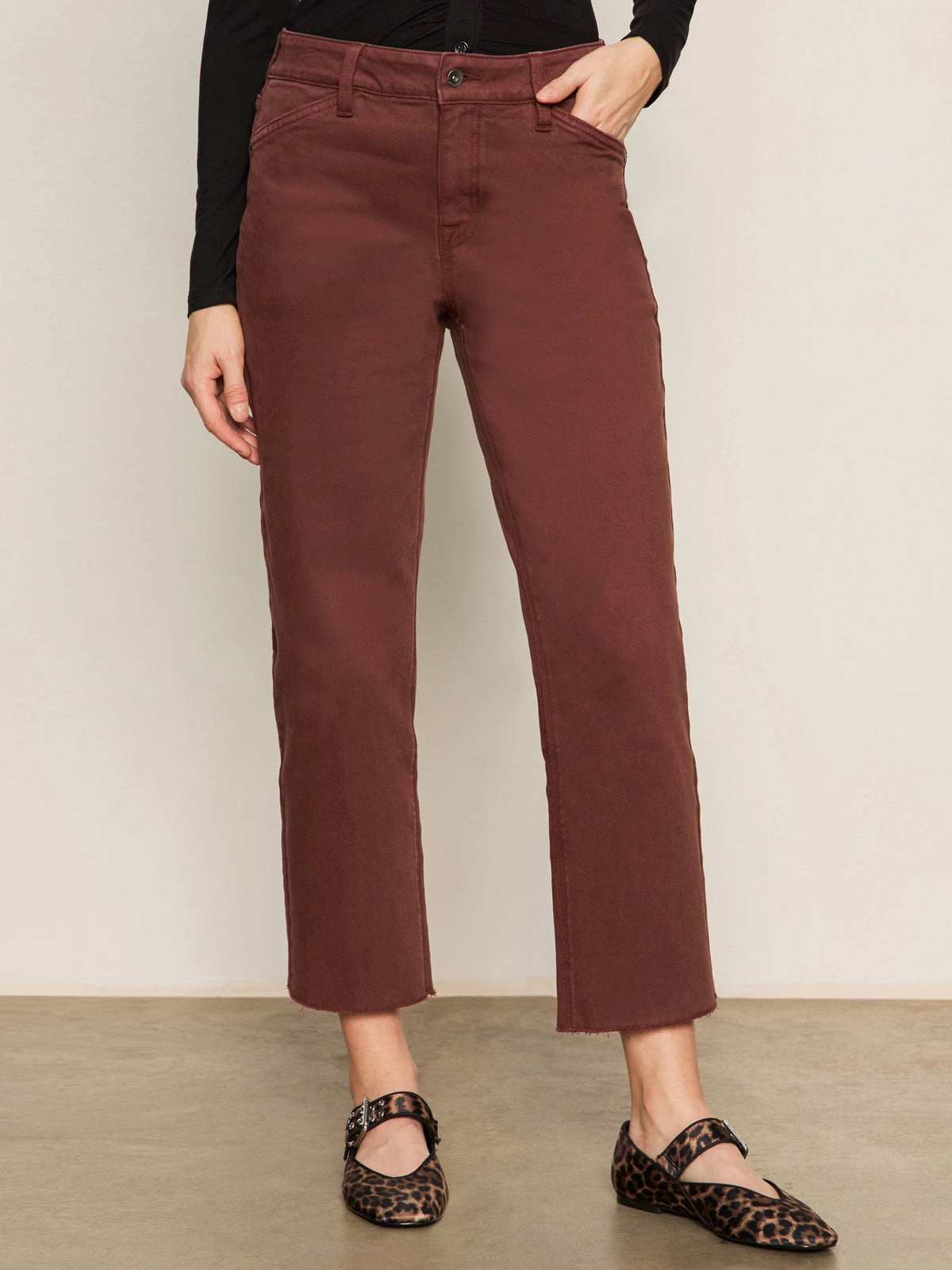 Party Look Modern Minimalist Cadence 90's Straight Crop Jean Chicory
