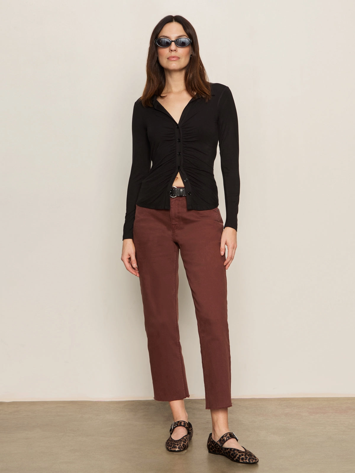 Cadence 90's Straight Crop Jean Chicory Comfy Layer