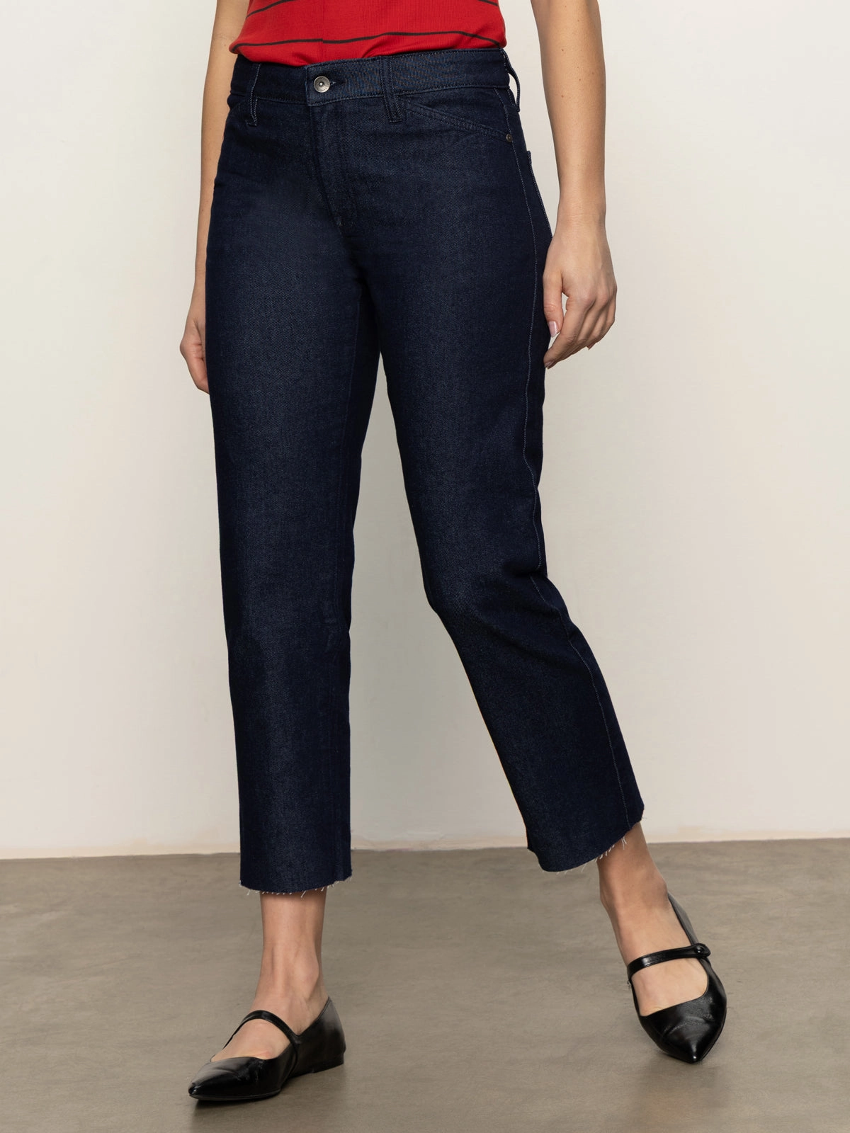 Cadence 90'S Straight Crop Jeans Plot Twist Breathable fabric