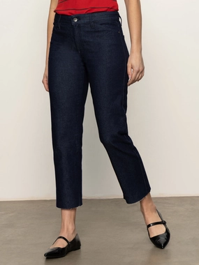 Cadence 90'S Straight Crop Jeans Plot Twist Breathable fabric