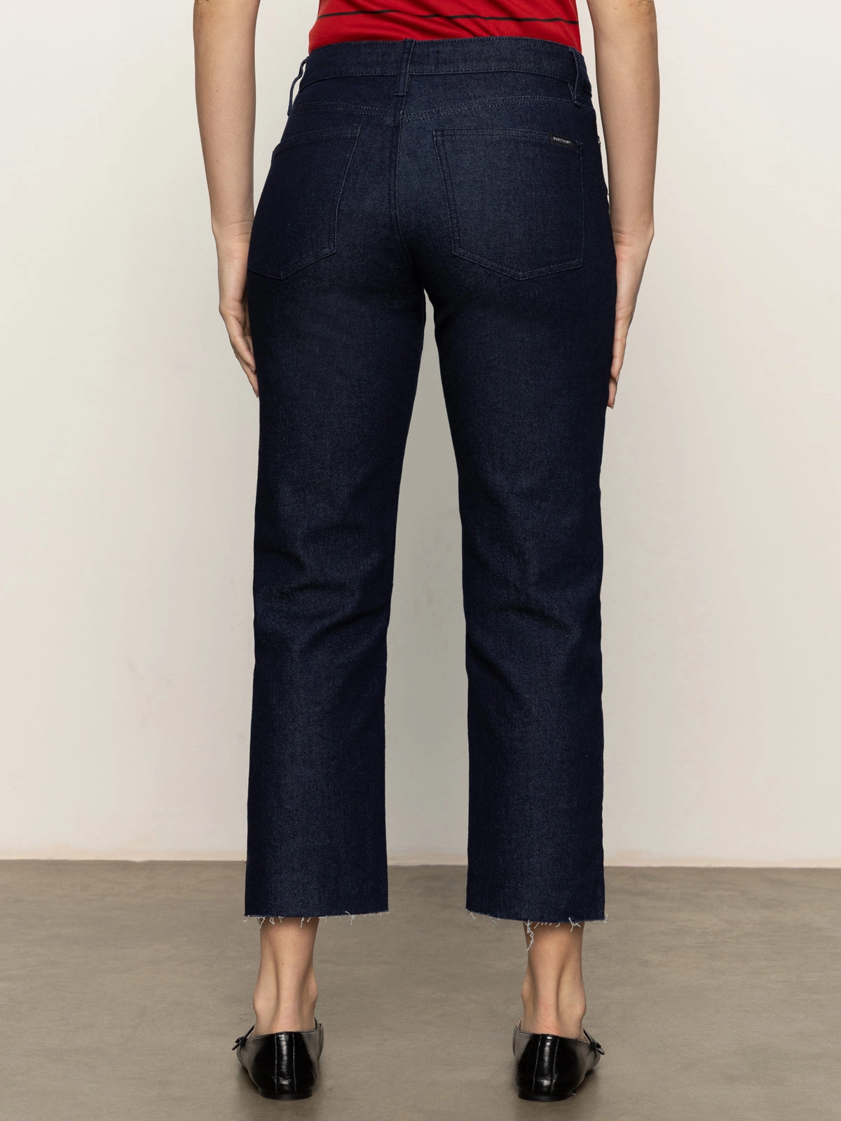 Cadence 90'S Straight Crop Jeans Plot Twist Sleek Fabric