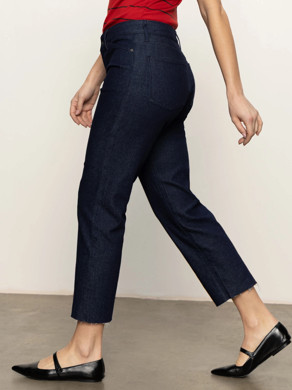 Cadence 90'S Straight Crop Jeans Plot Twist Sleek Fabric