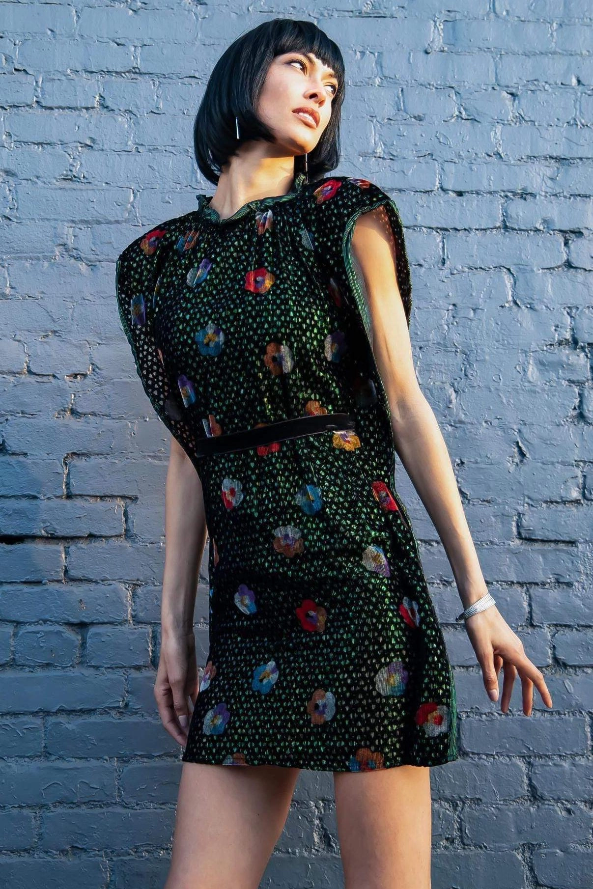 Callas Dress - Elektra Pansey Layered Hem