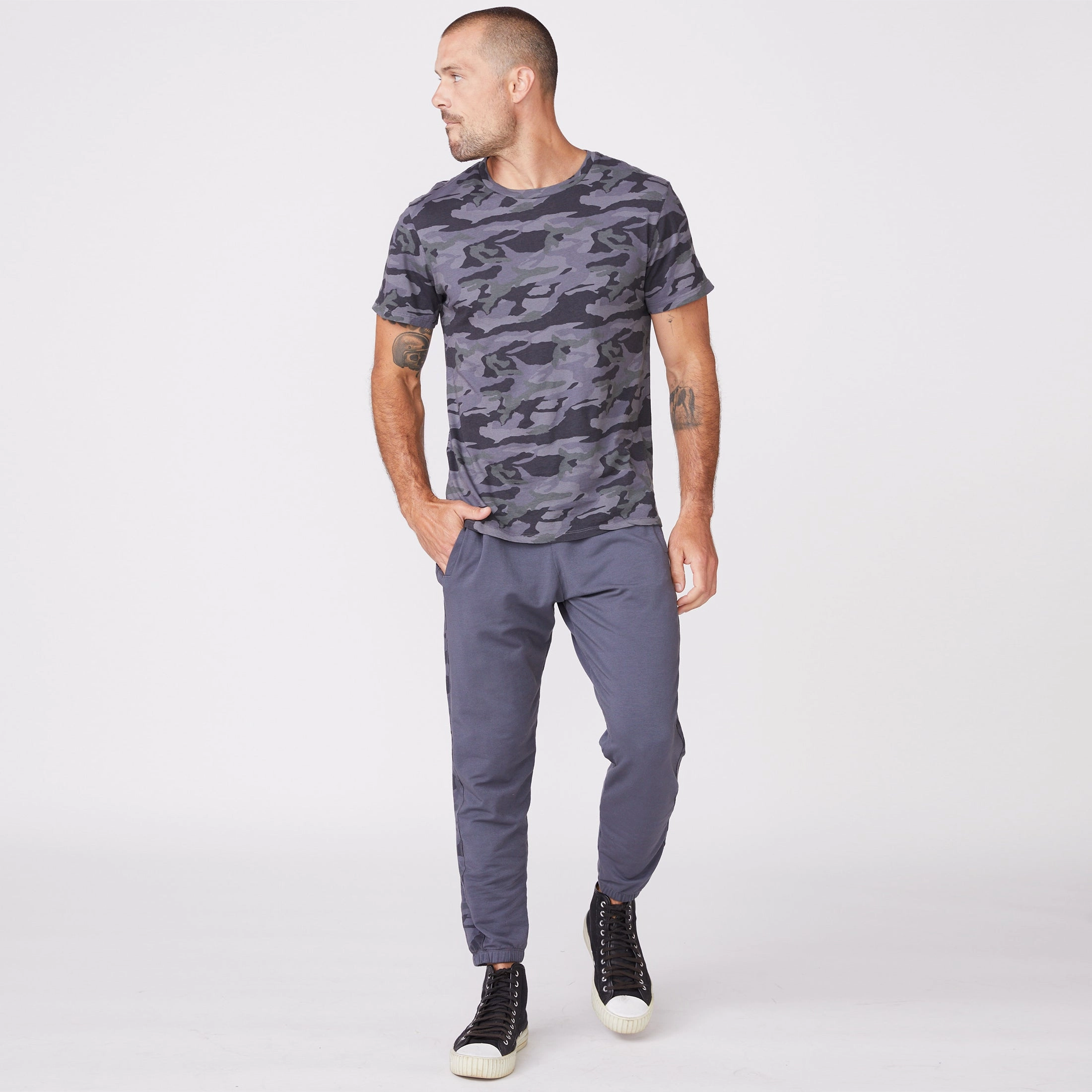 Camo Stripe Lounge Sweats Slim Finish