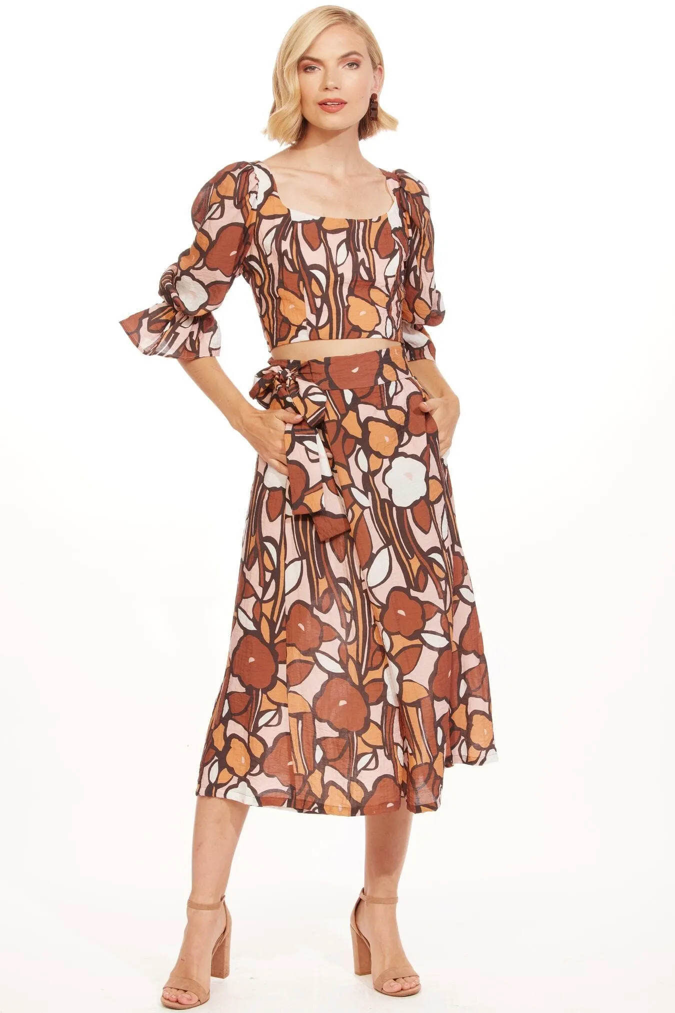 Capri Palazzo Pant - Groovy Garden