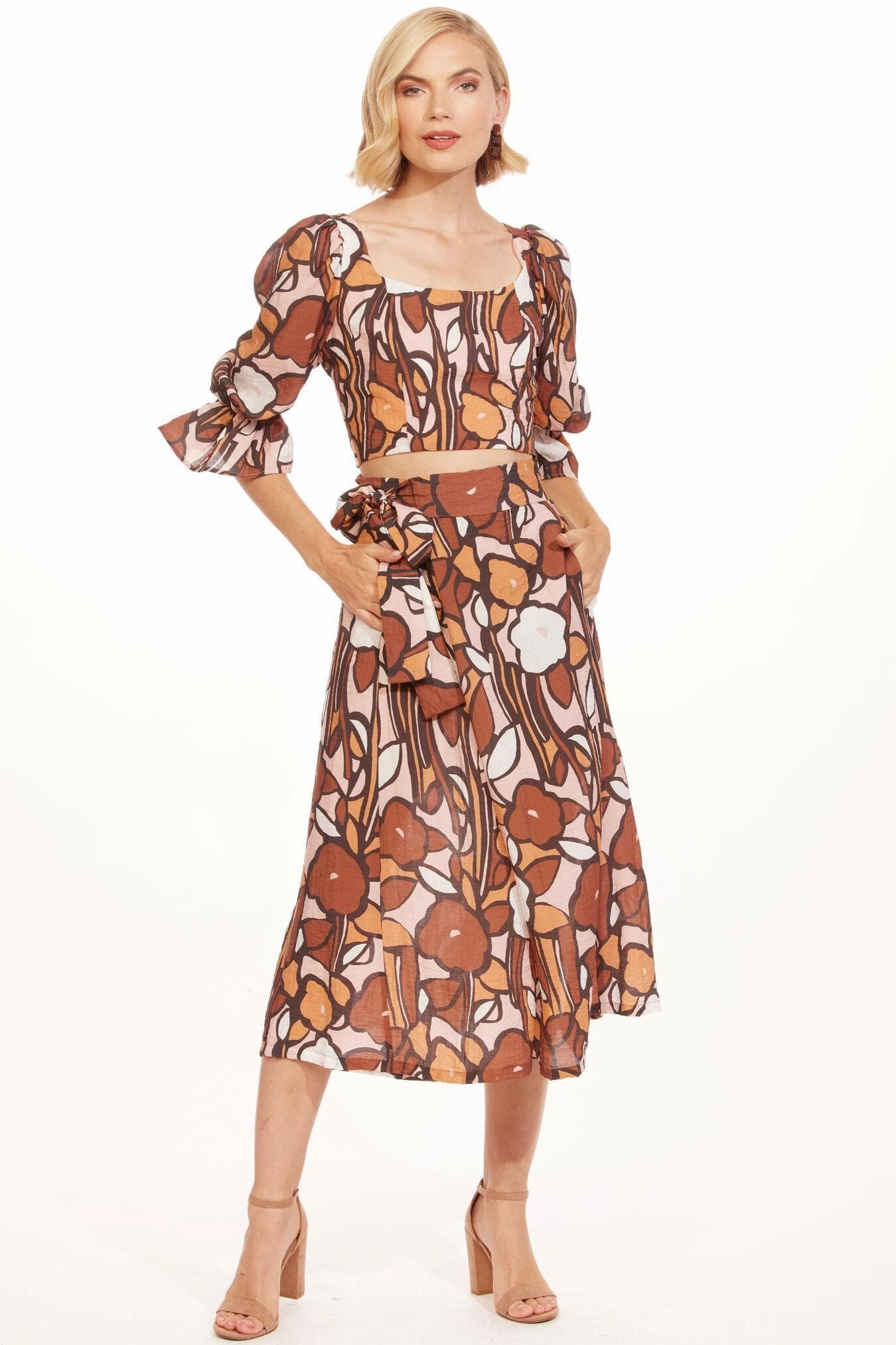 Capri Palazzo Pant - Groovy Garden