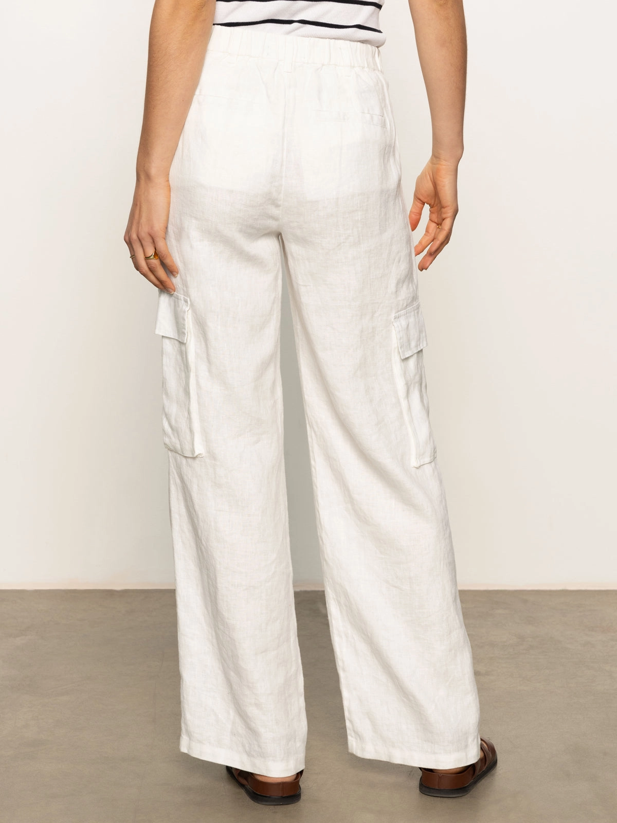 Cargo Hopper Semi High Rise Cargo Pant Bleached White