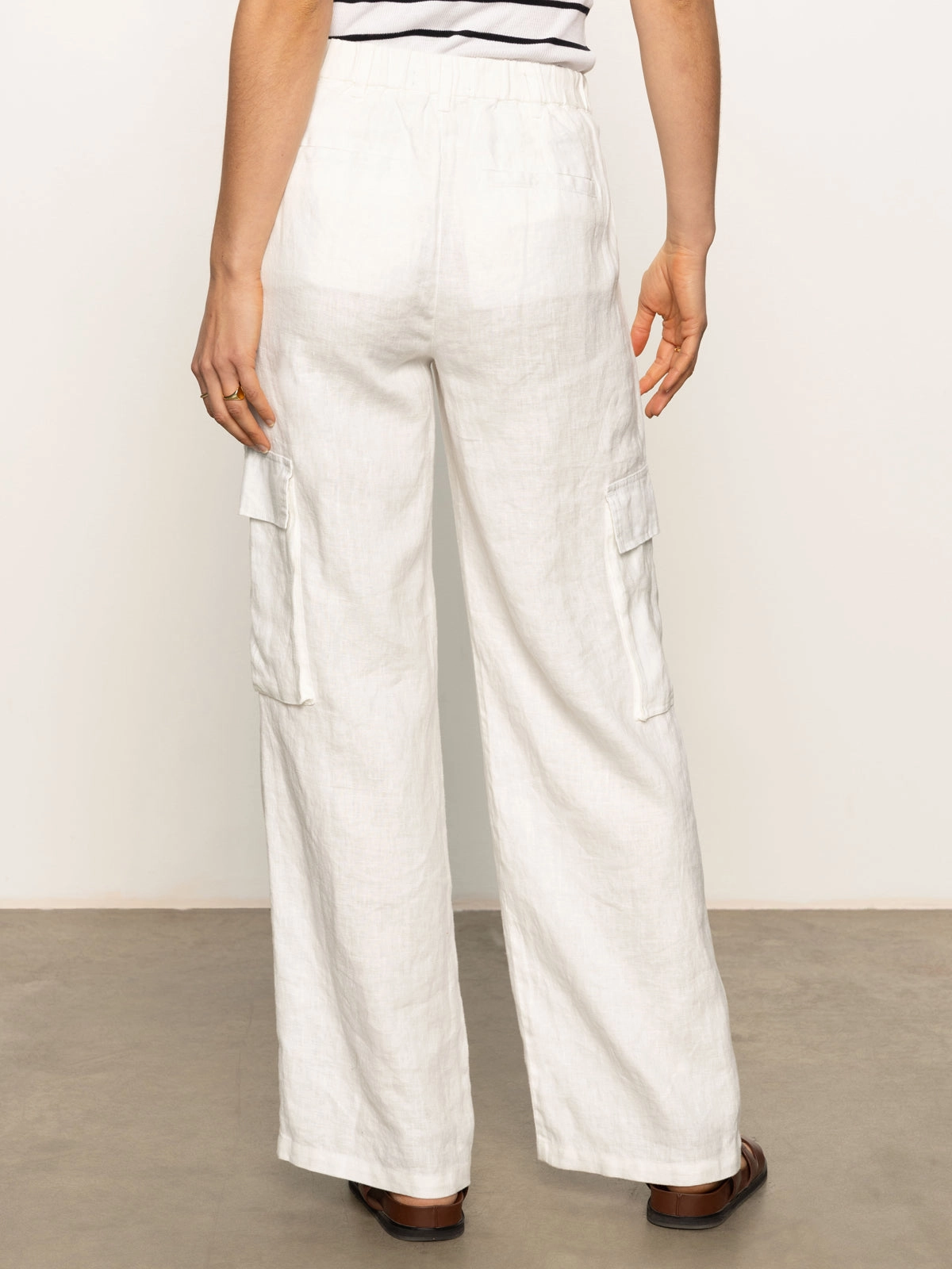 Cargo Hopper Semi High Rise Cargo Pant Bleached White