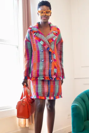 Carrie Coat - Rio Plaid Belted Style Stylish Raincoat