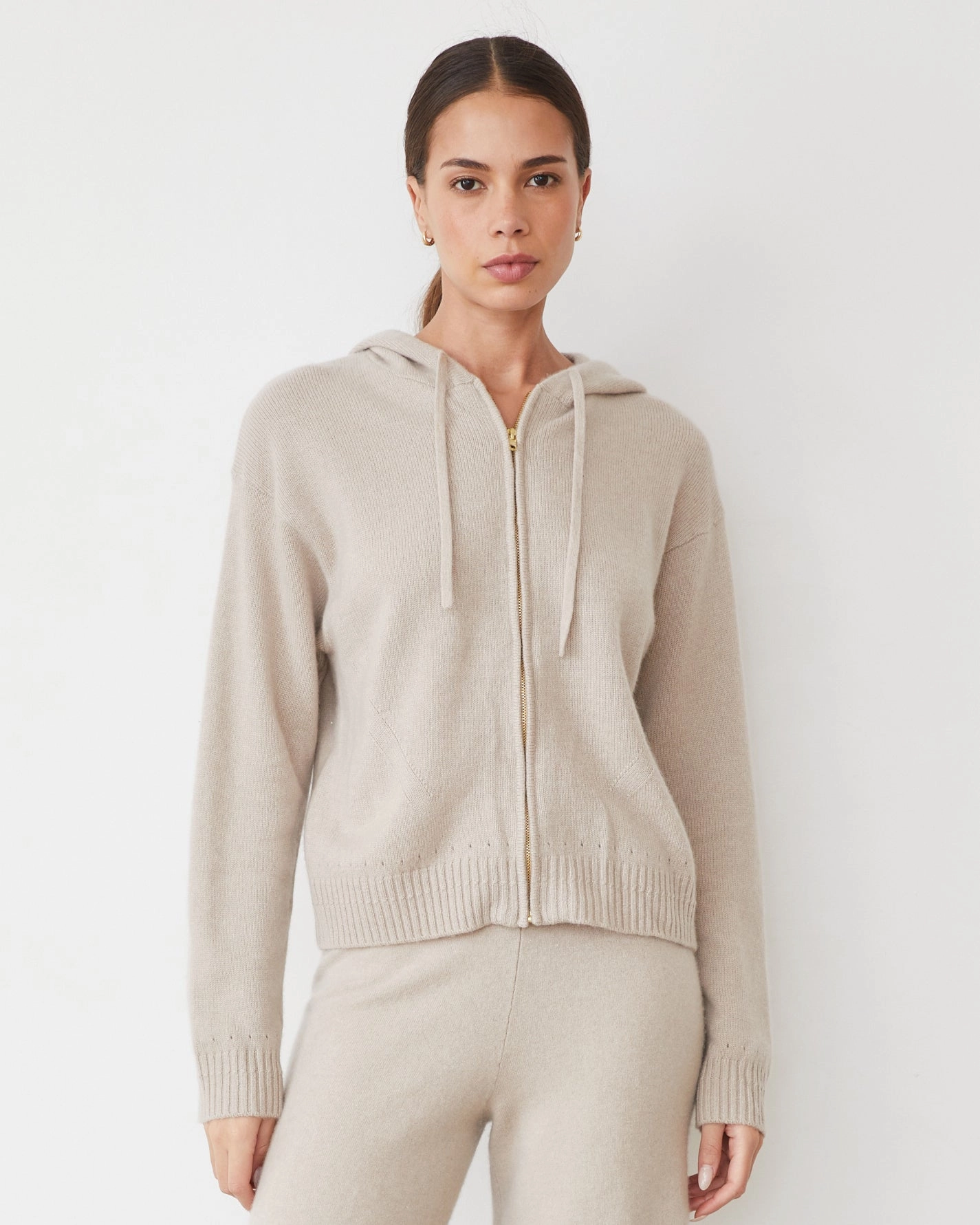 Cashmere Zip Up Hoody Classic Traveler