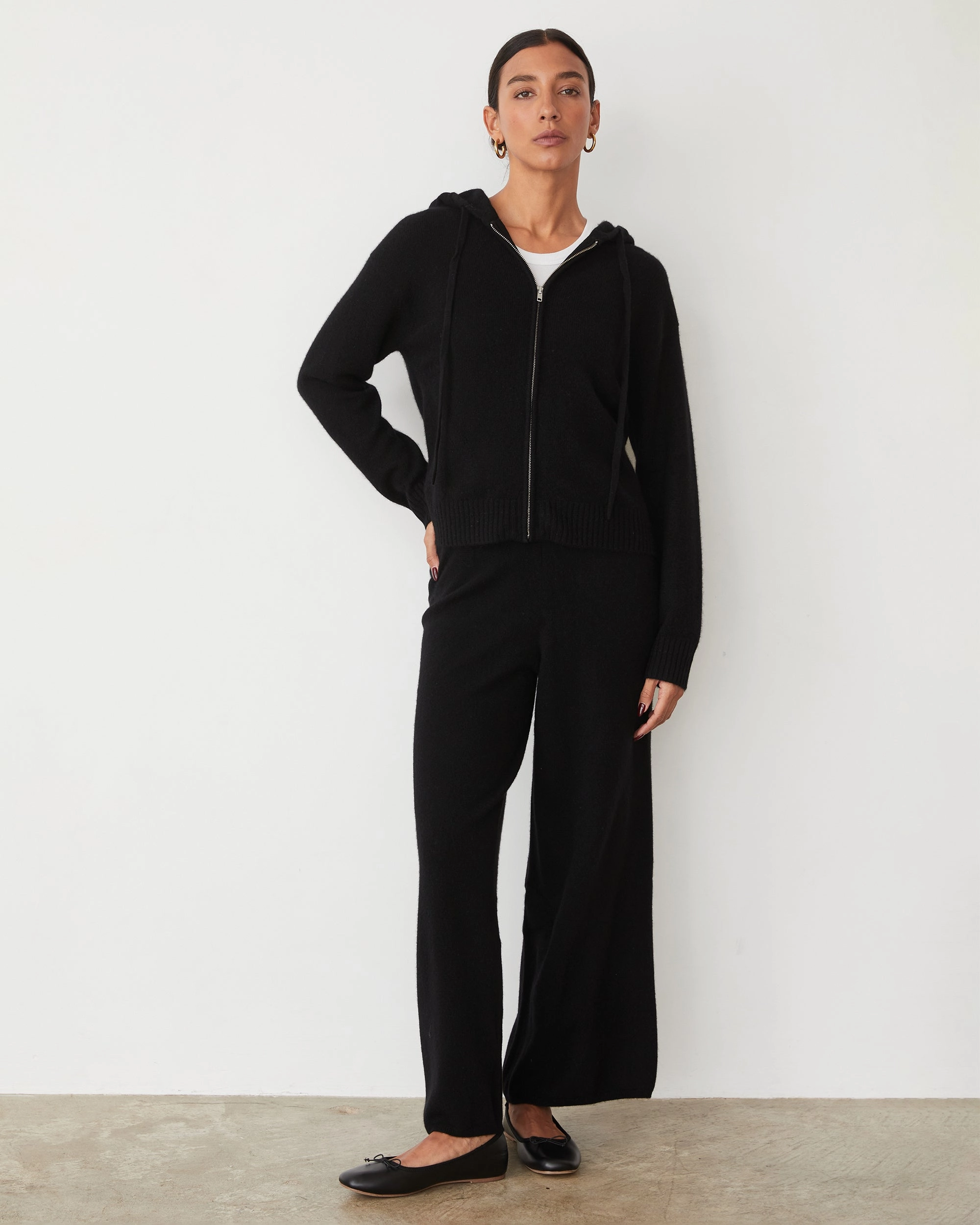 Cashmere Zip Up Hoody river fish