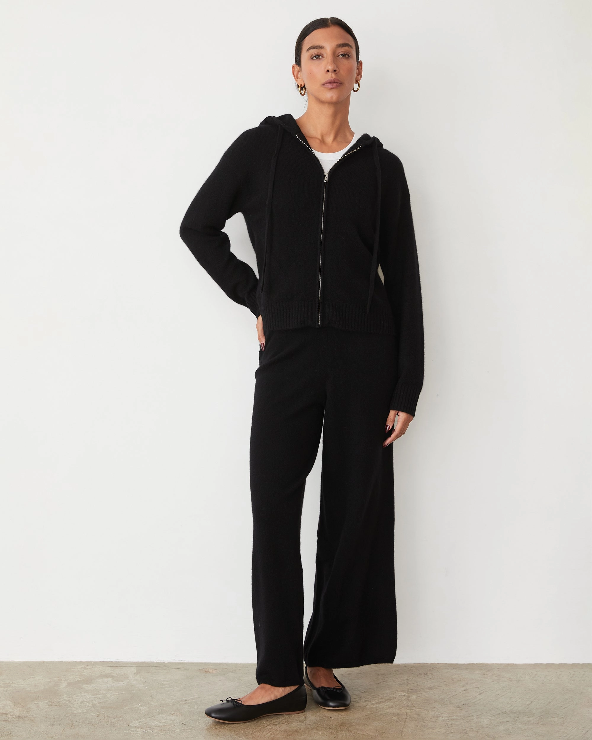 Cashmere Zip Up Hoody Sports fashion