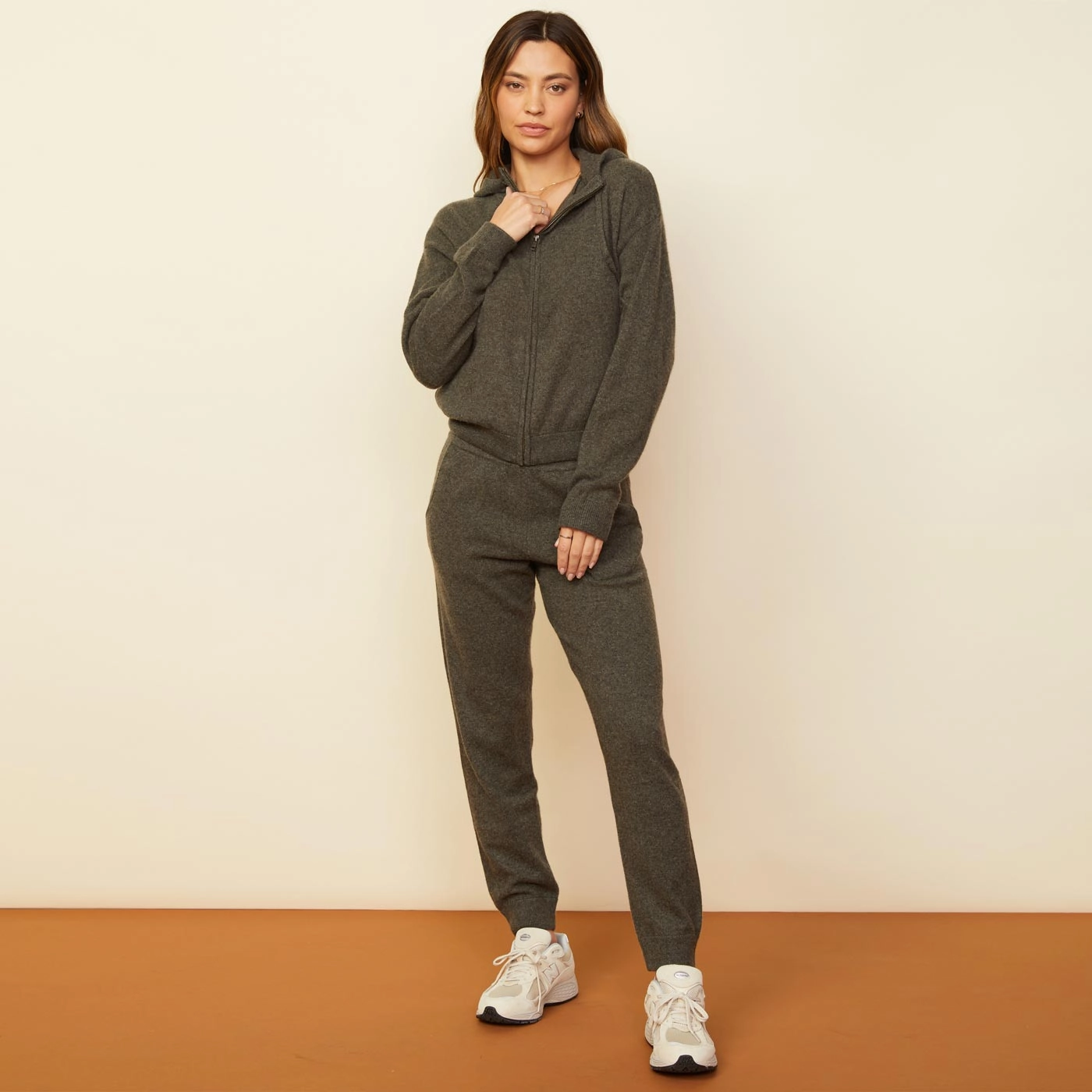 Cashmere Zip Up Hoody Stylish Elegance Vibe