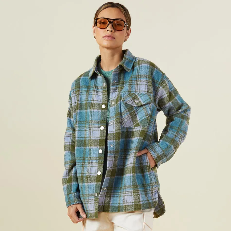 Plaid Shacket Refined Corporate Elegant Formal