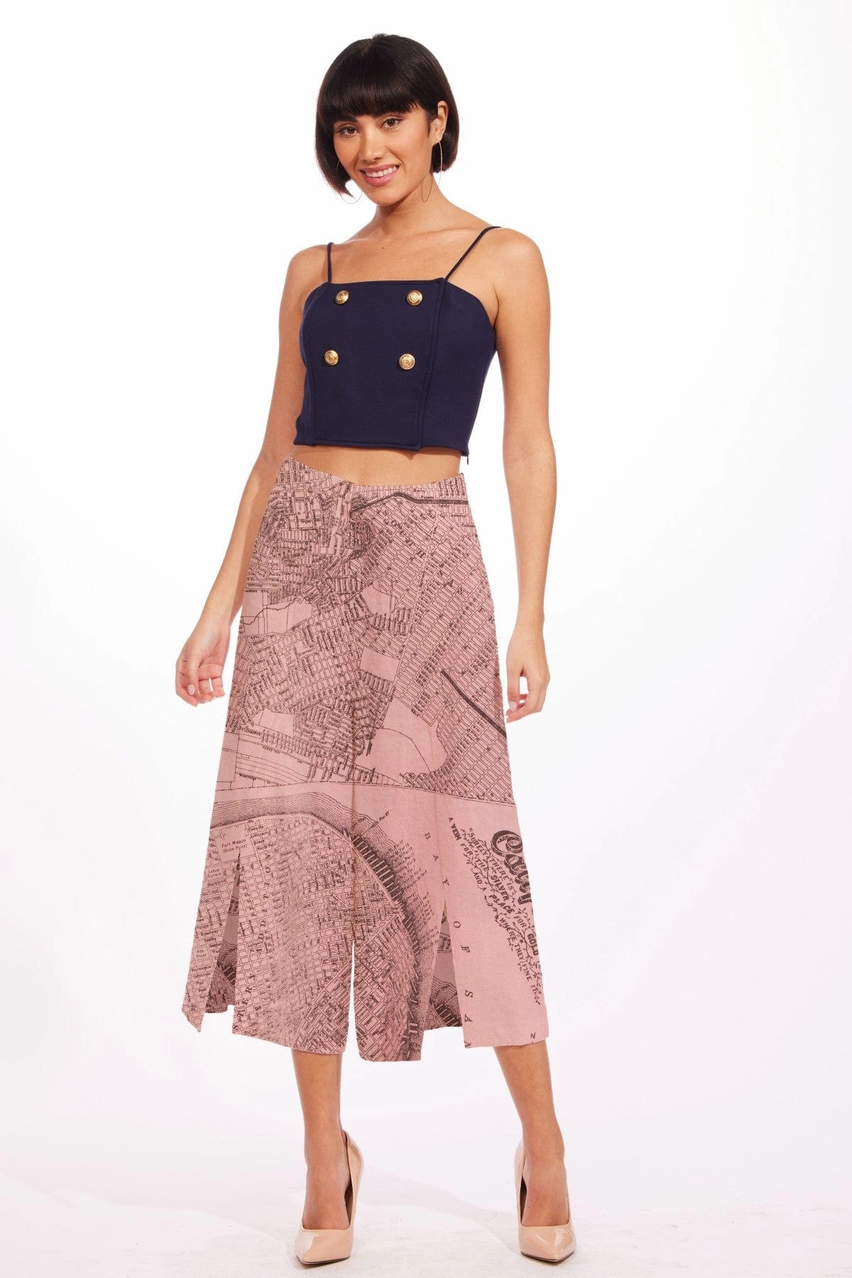 Duval Pant - California Map high-waisted style