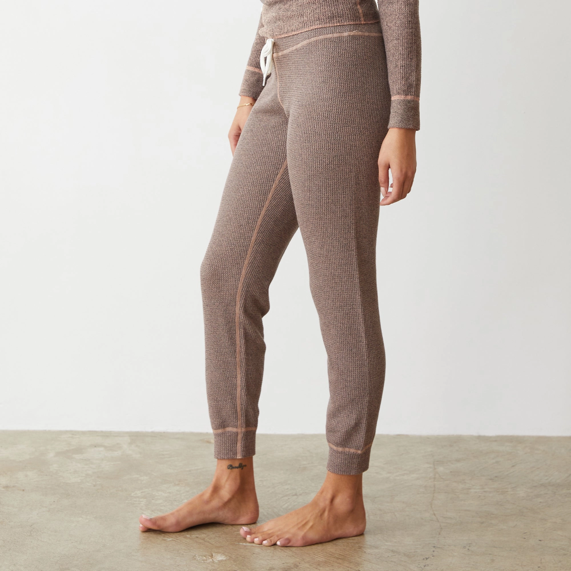 Casual Days Cozy Heather Thermal Cuff Sweat