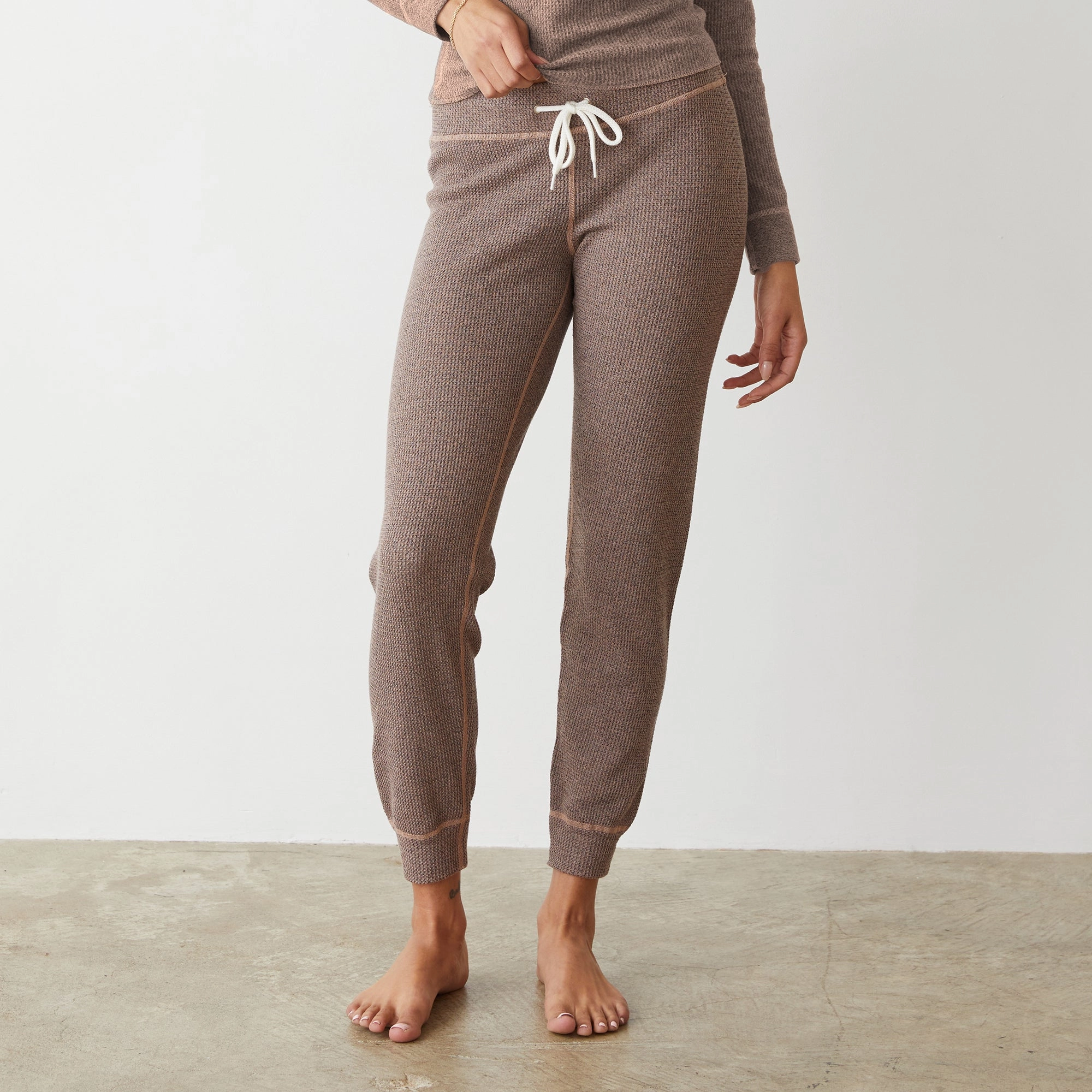 Casual Days Cozy Heather Thermal Cuff Sweat