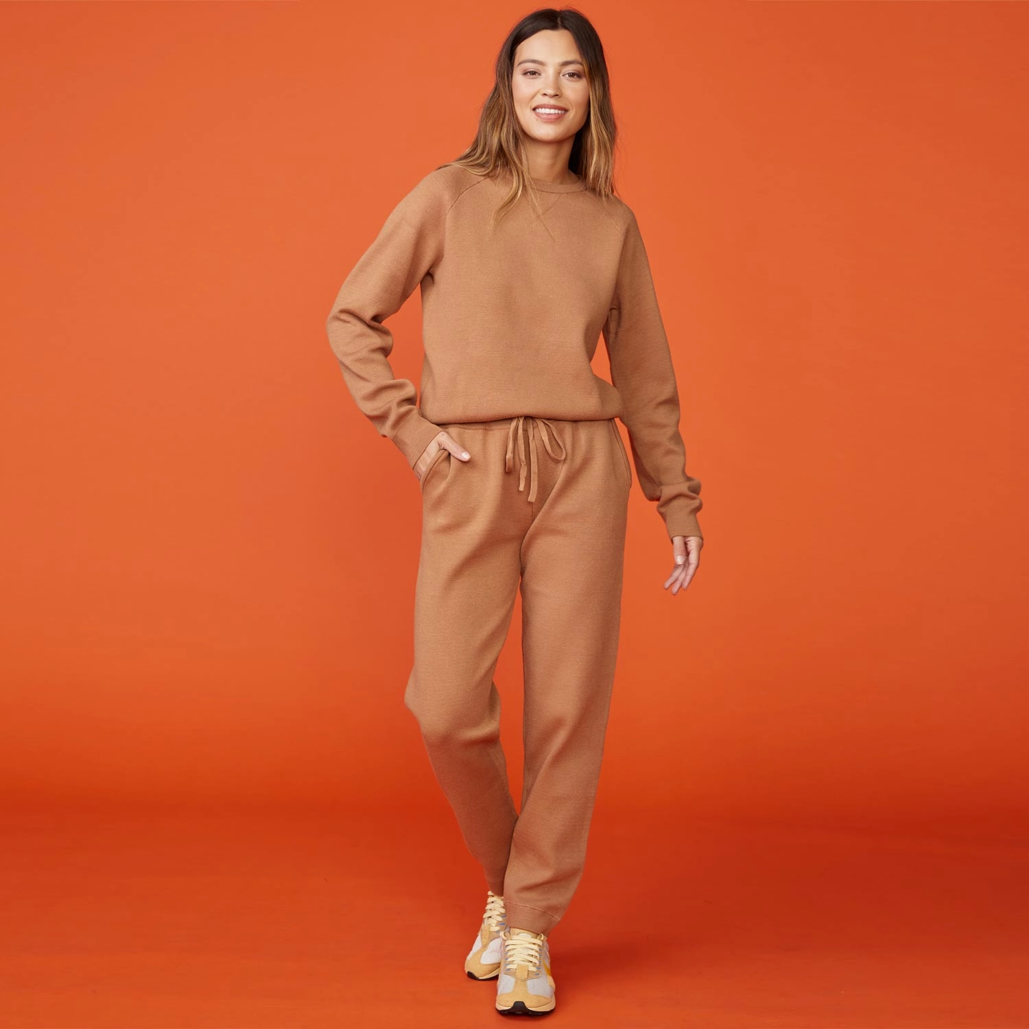 Casual Days Soft Sweater Knit Cuffed Jogger