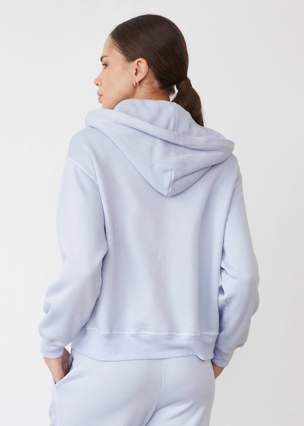 Casual Fit Teddy Fleece Relaxed Zip Up Hoody