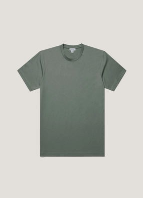 Street Path Casual Fashion Look Men's Riviera Midweight T-shirt in Dusk Green
