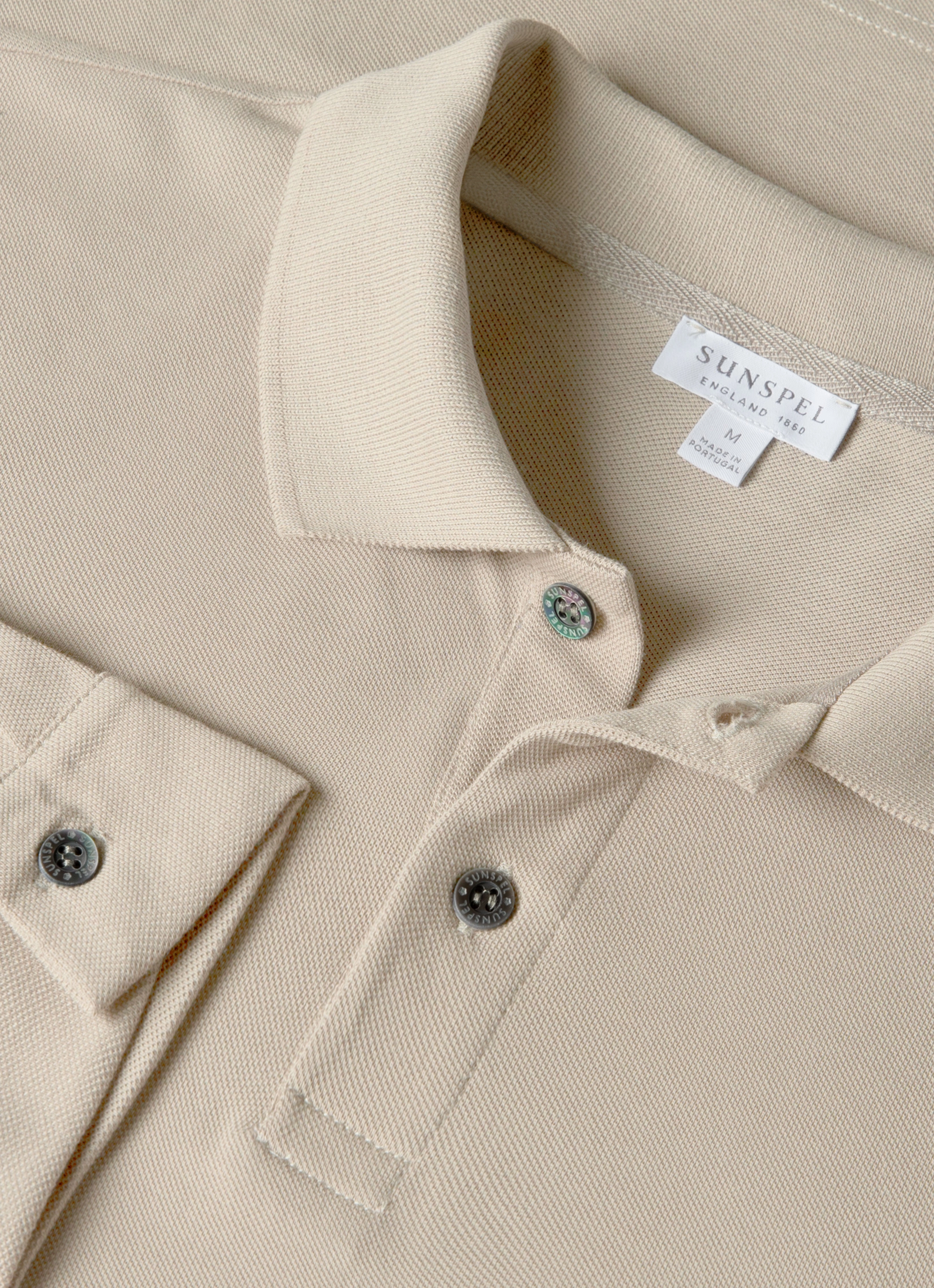 Casual Mode Summer Men's Long Sleeve Piqu?? Polo Shirt in Fog