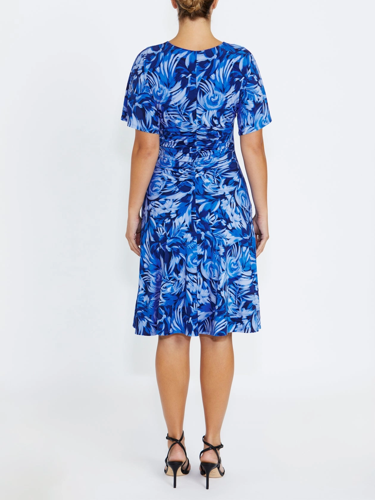 Chain accent Shelly Blue Jersey Dress