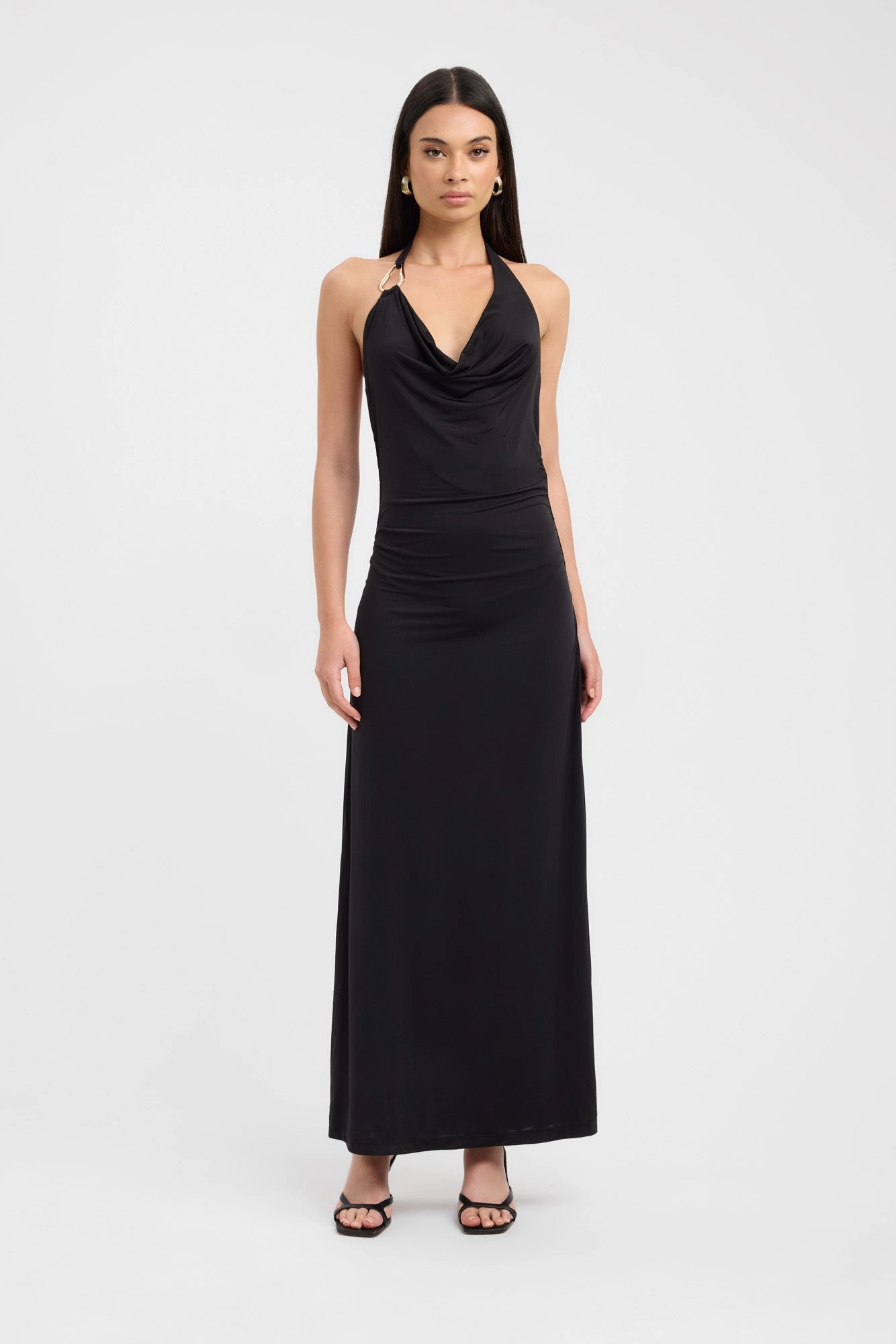 Office Layer Lazy Pick Char Cowl Dress