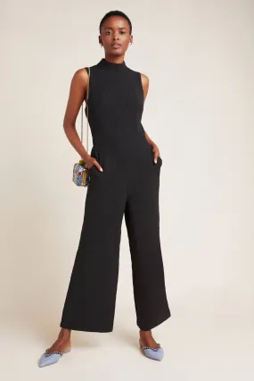 Eva Franco Jumpsuit Jumper Charley Black  Mock Neck Jumpsuit Petites and Plus Sizes