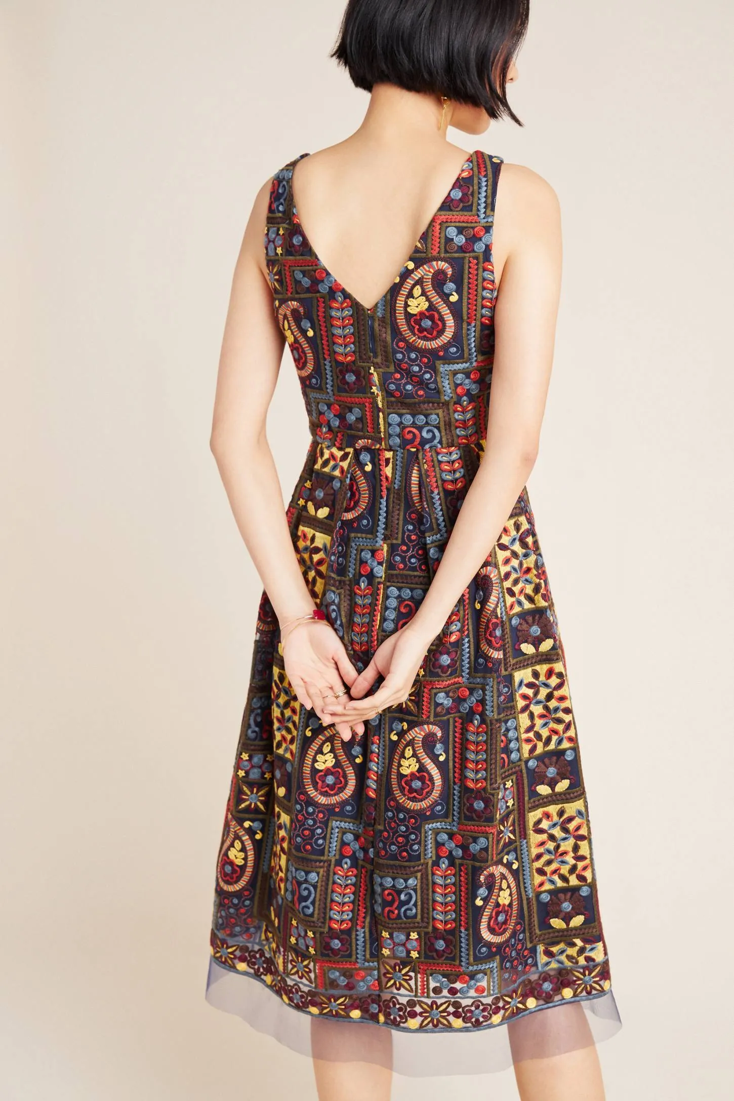 Charlotte Dress in Florika Paisley Bead Embellish