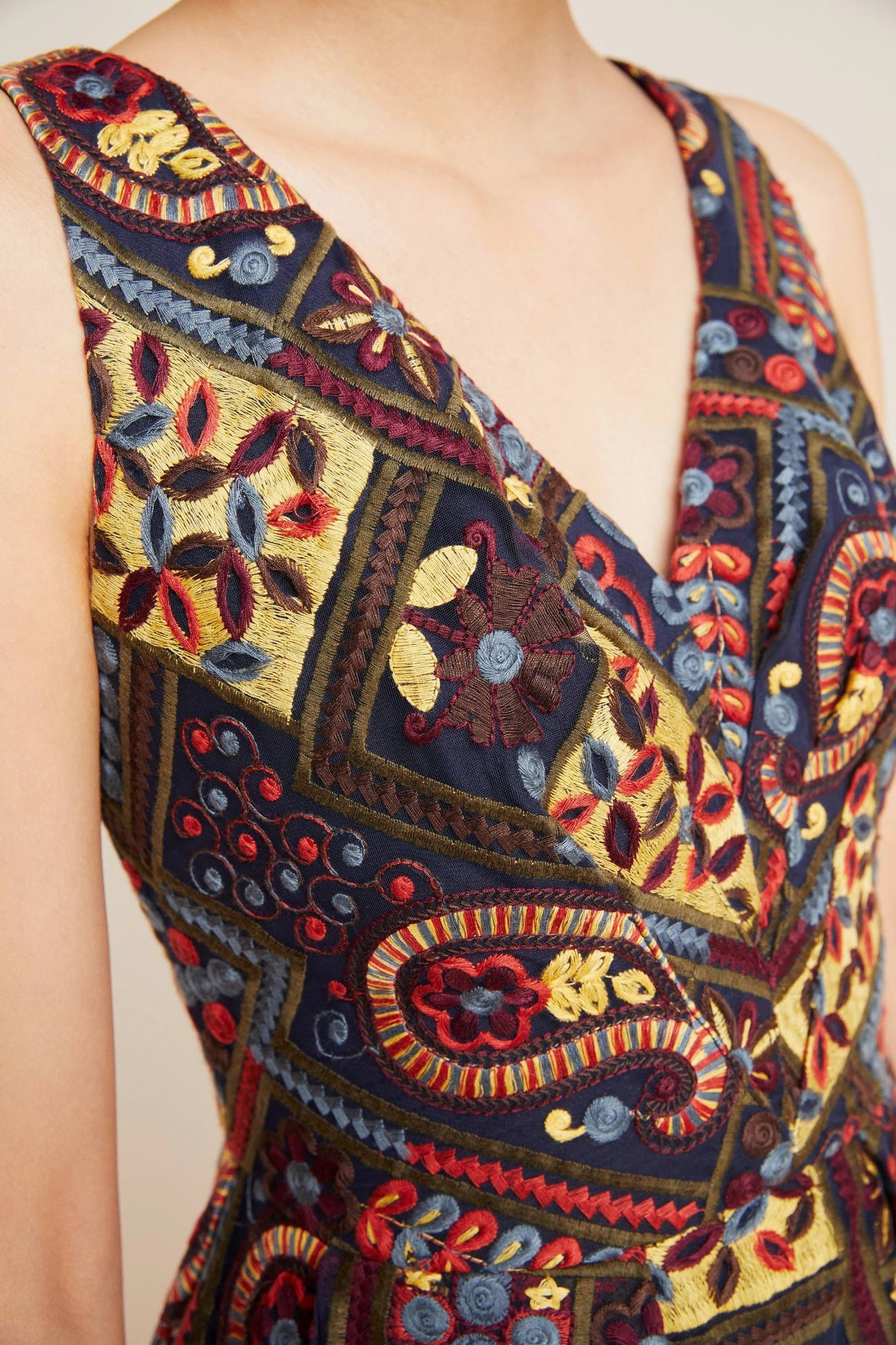 Charlotte Dress in Florika Paisley Bead Embellish