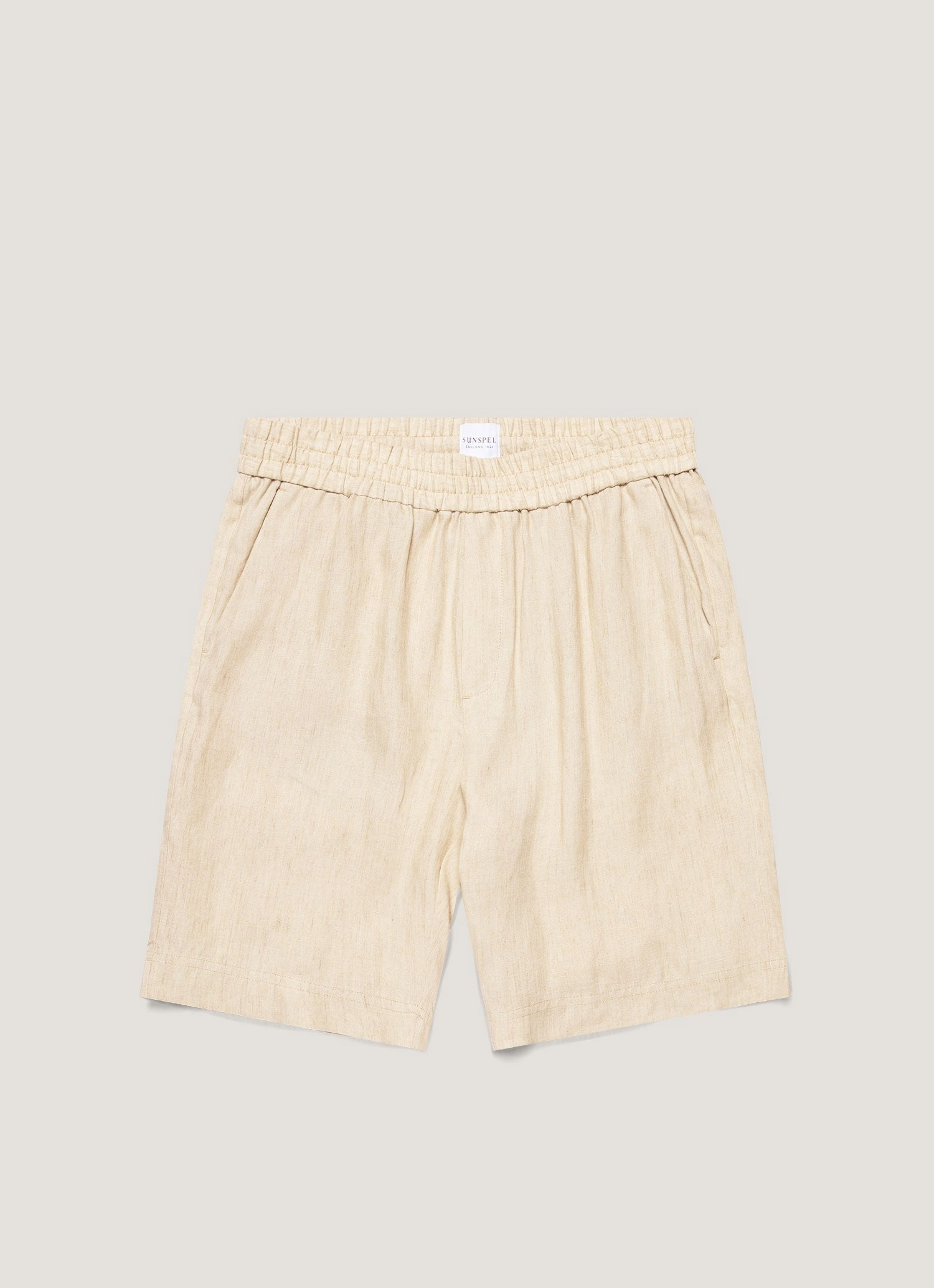Men's Linen Drawstring Short in Light Sand Sporty fit for movement
