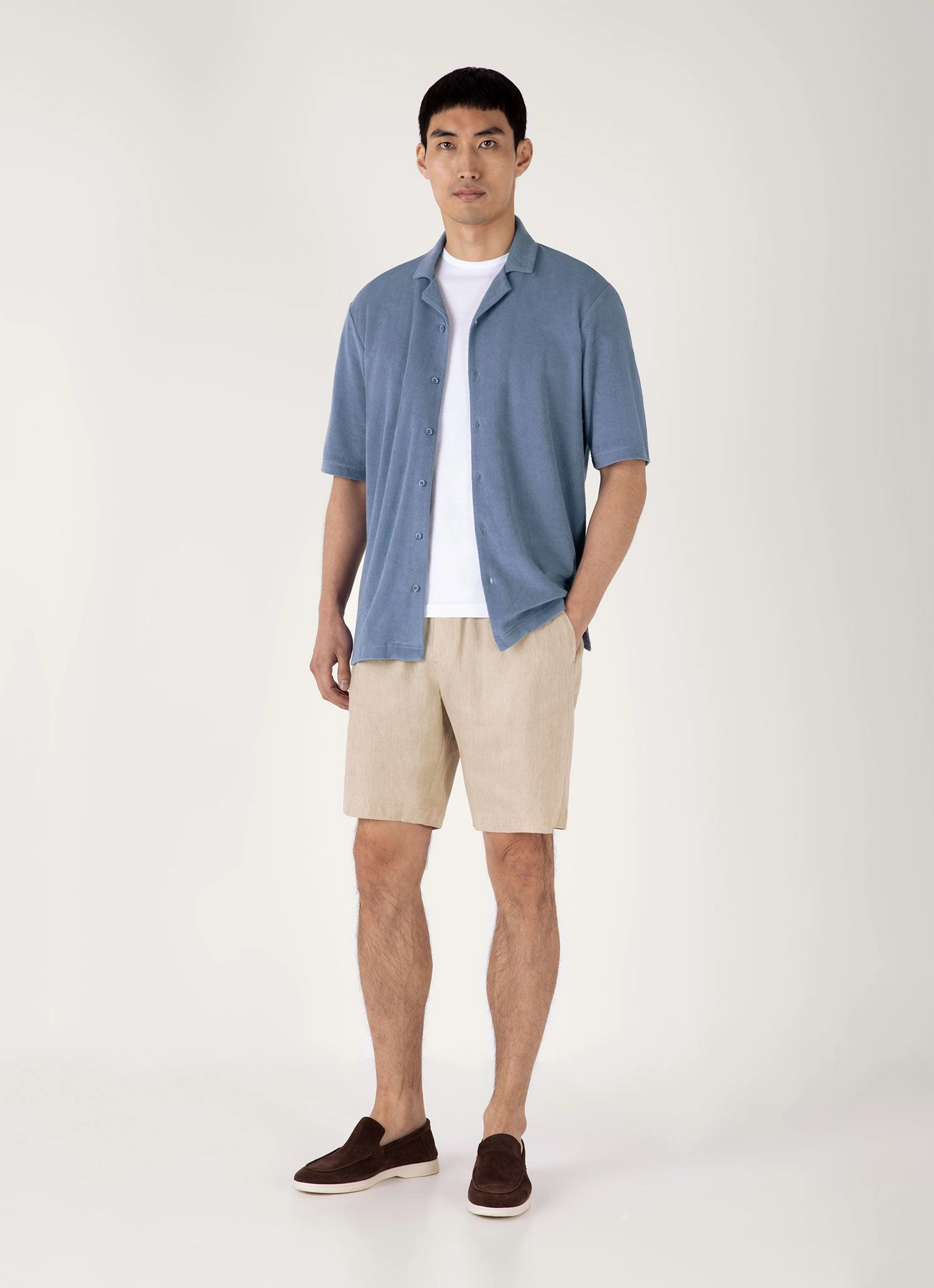 Charming Shorts Men's Linen Drawstring Short in Light Sand