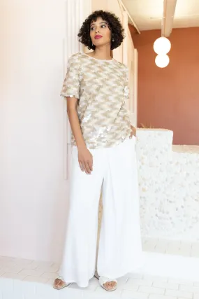 Sleek Look Straight Leg Chester Pant-White