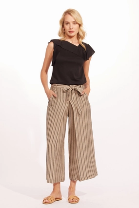 Smart Look Embroidered Detail Chester Pant - Zanzibar Stripe