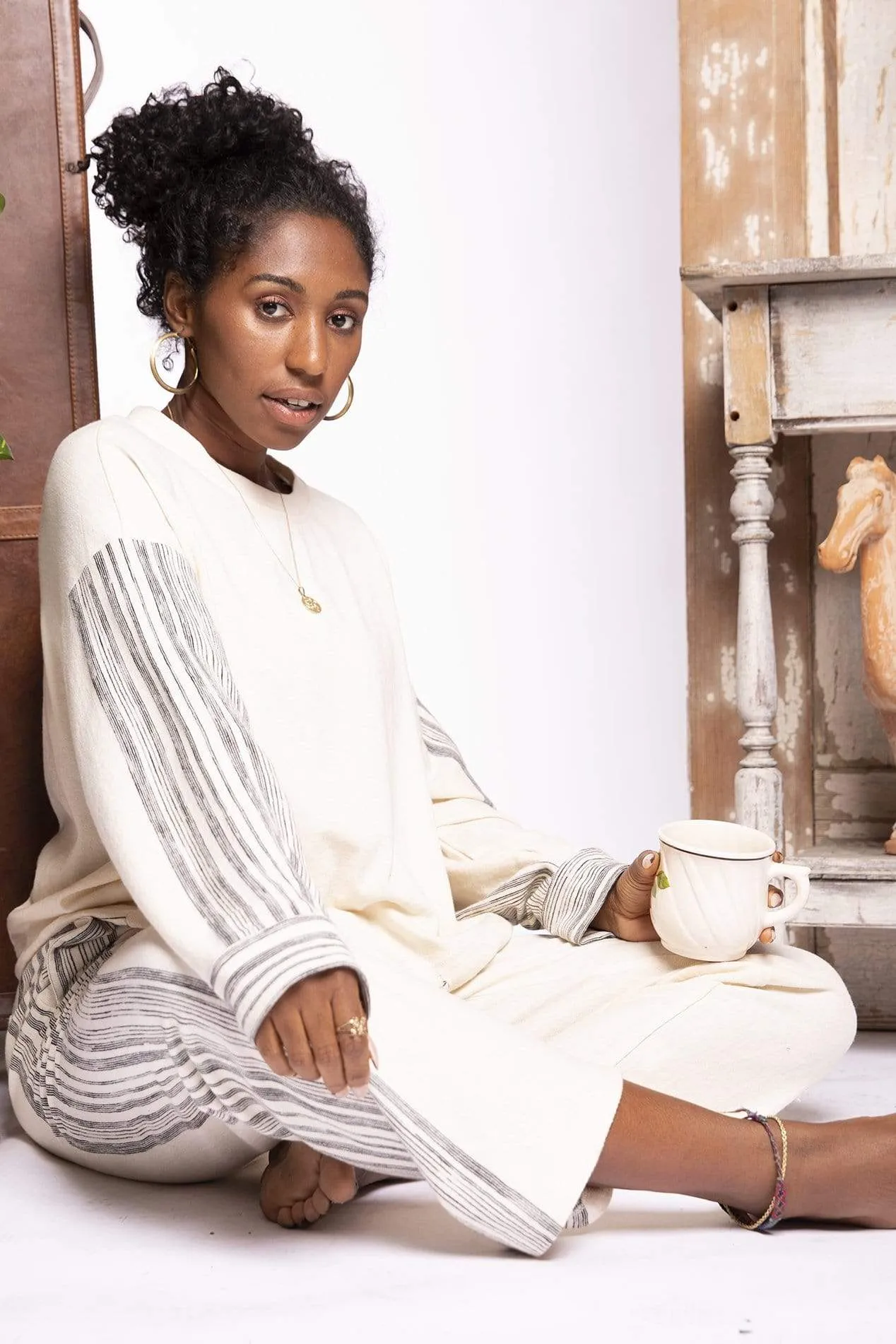 Chia Zen Stripe Jogger Pant Cozy Wear