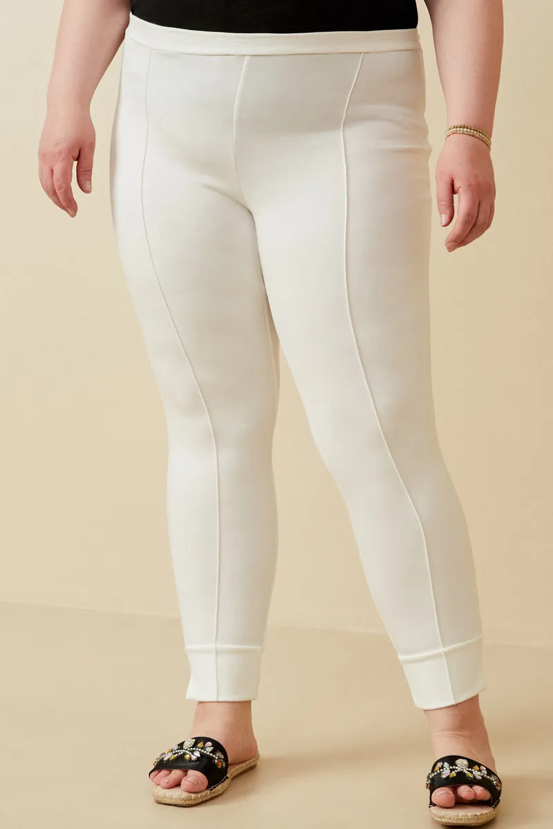 Urban Flex Elastic Waist Slitted Knit Pants