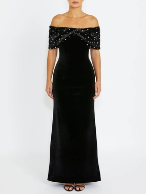 Lila Black Velour Gown Self Love
