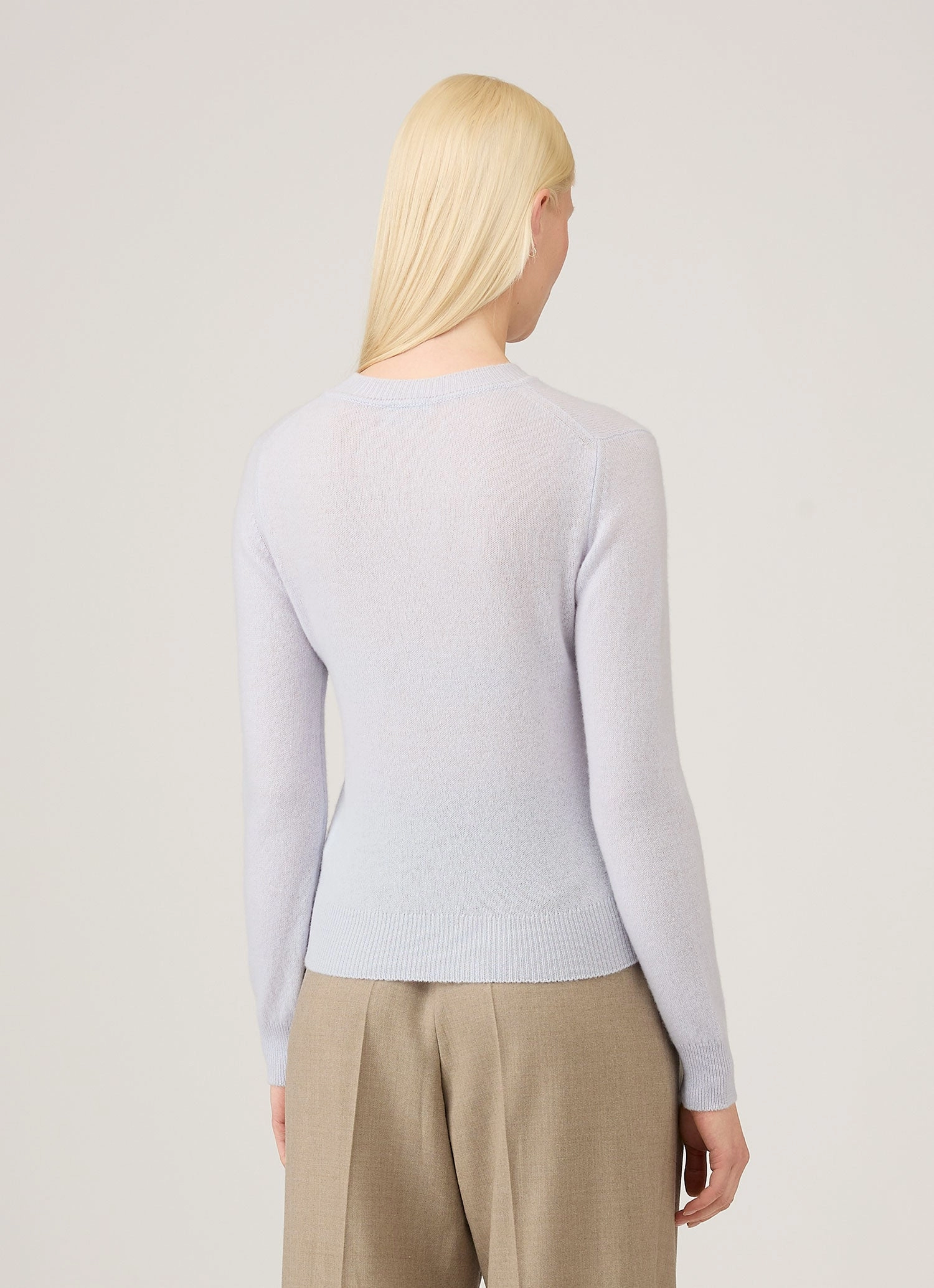Chic Design Women's Cashmere Jumper in Ice Blue